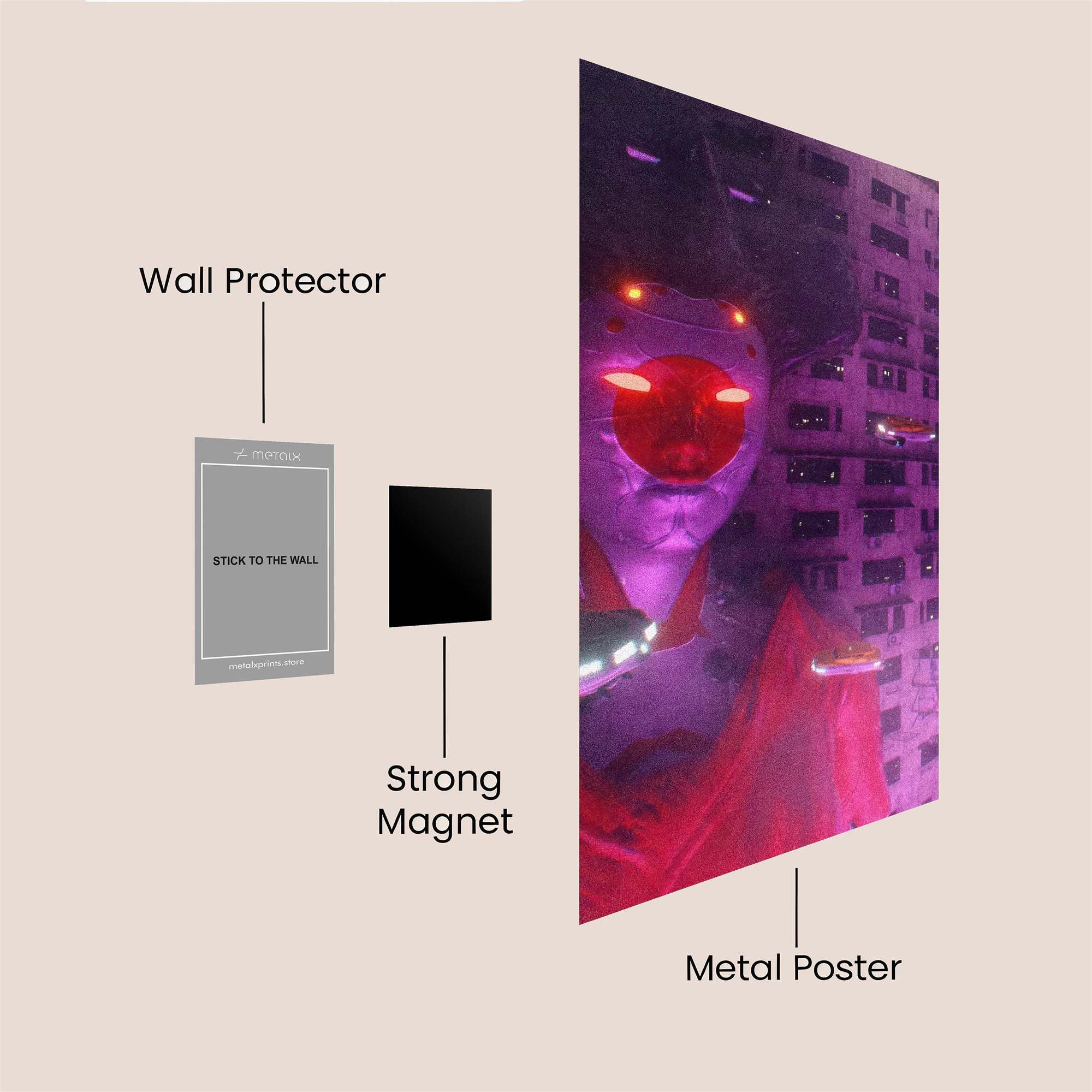 Neon Guardian Safe Wall Magnetic / M
