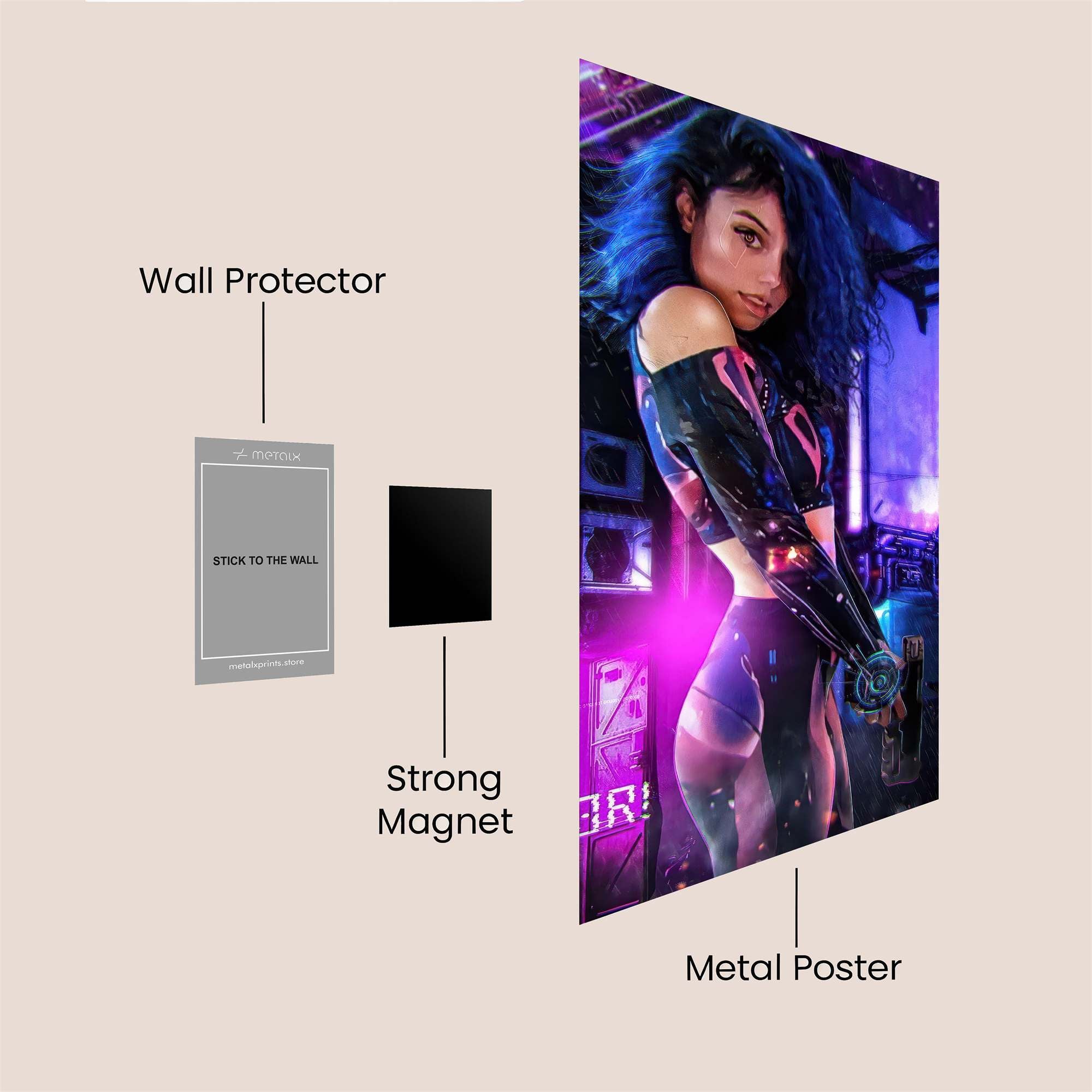 Cyberpunk Enigma Safe Wall Magnetic / M