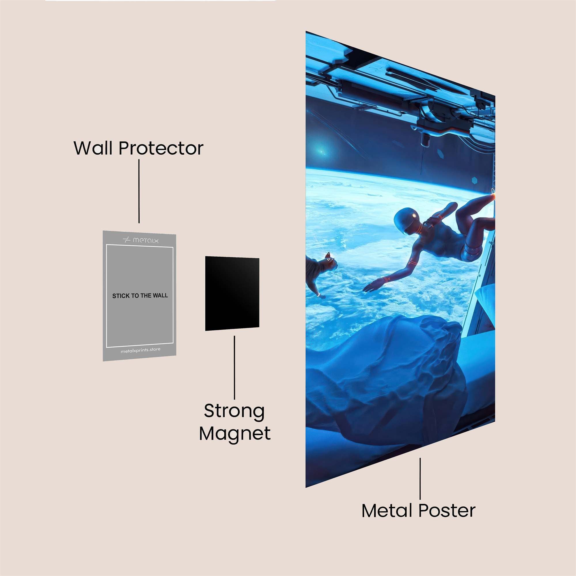 Astronaut Dream Safe Wall Magnetic / M