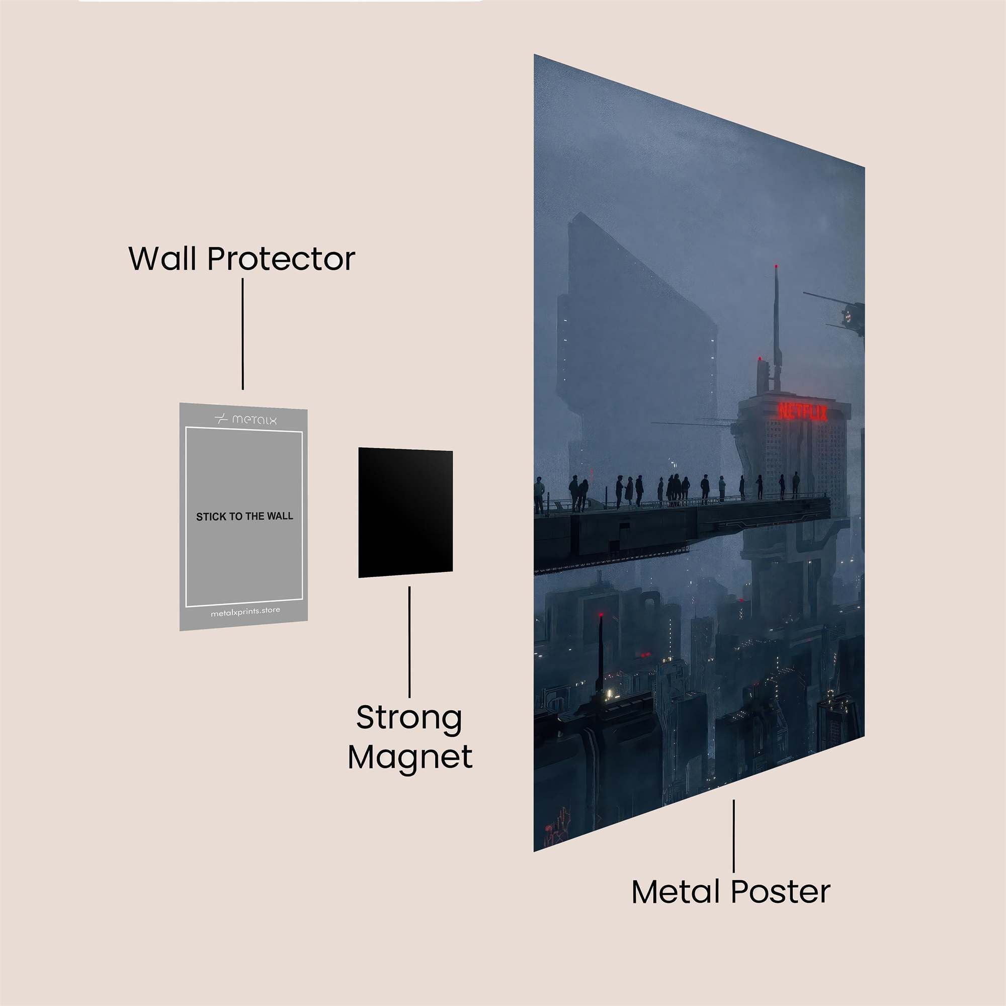 Cyberpunk Dusk Safe Wall Magnetic / M