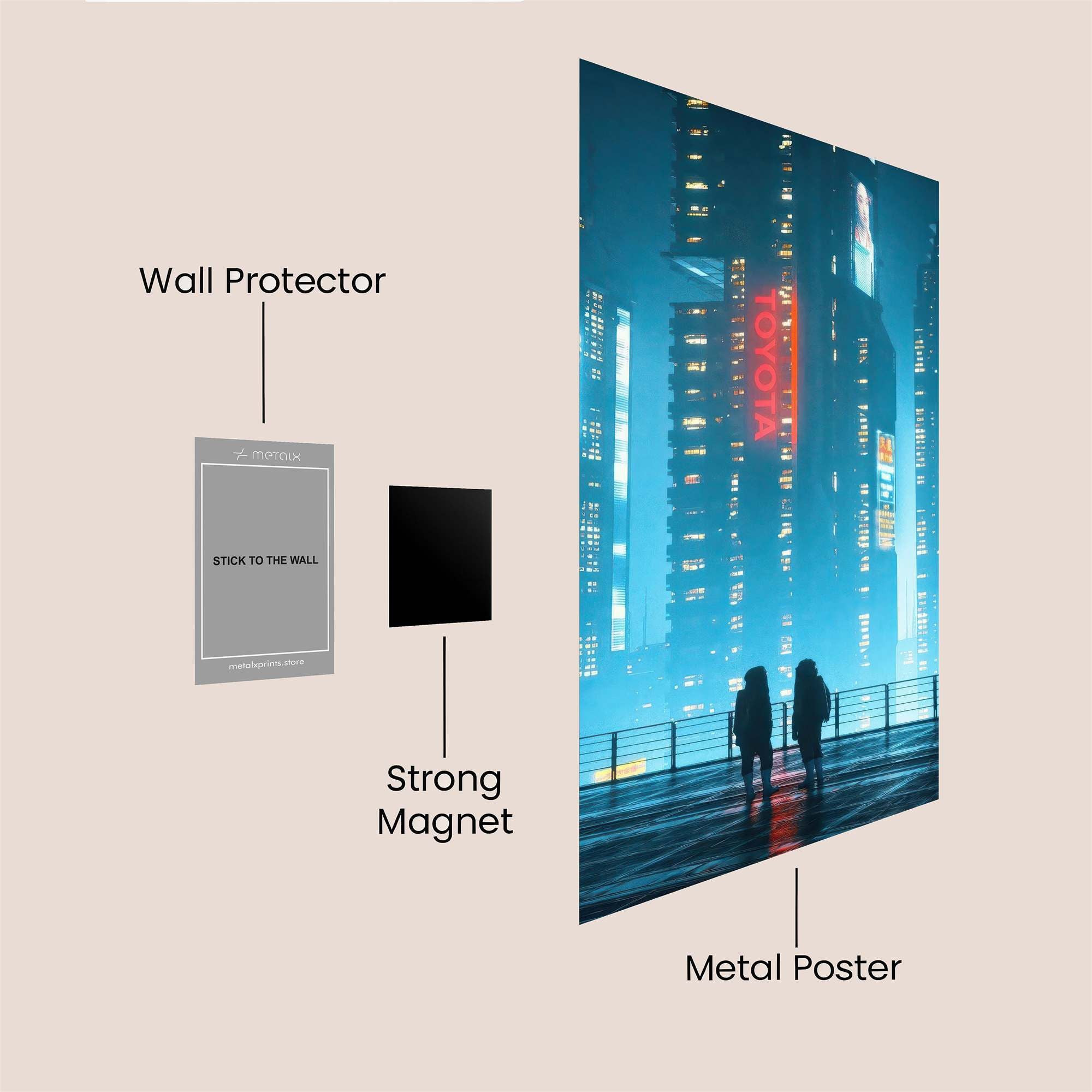 Neon Solitude Safe Wall Magnetic / M