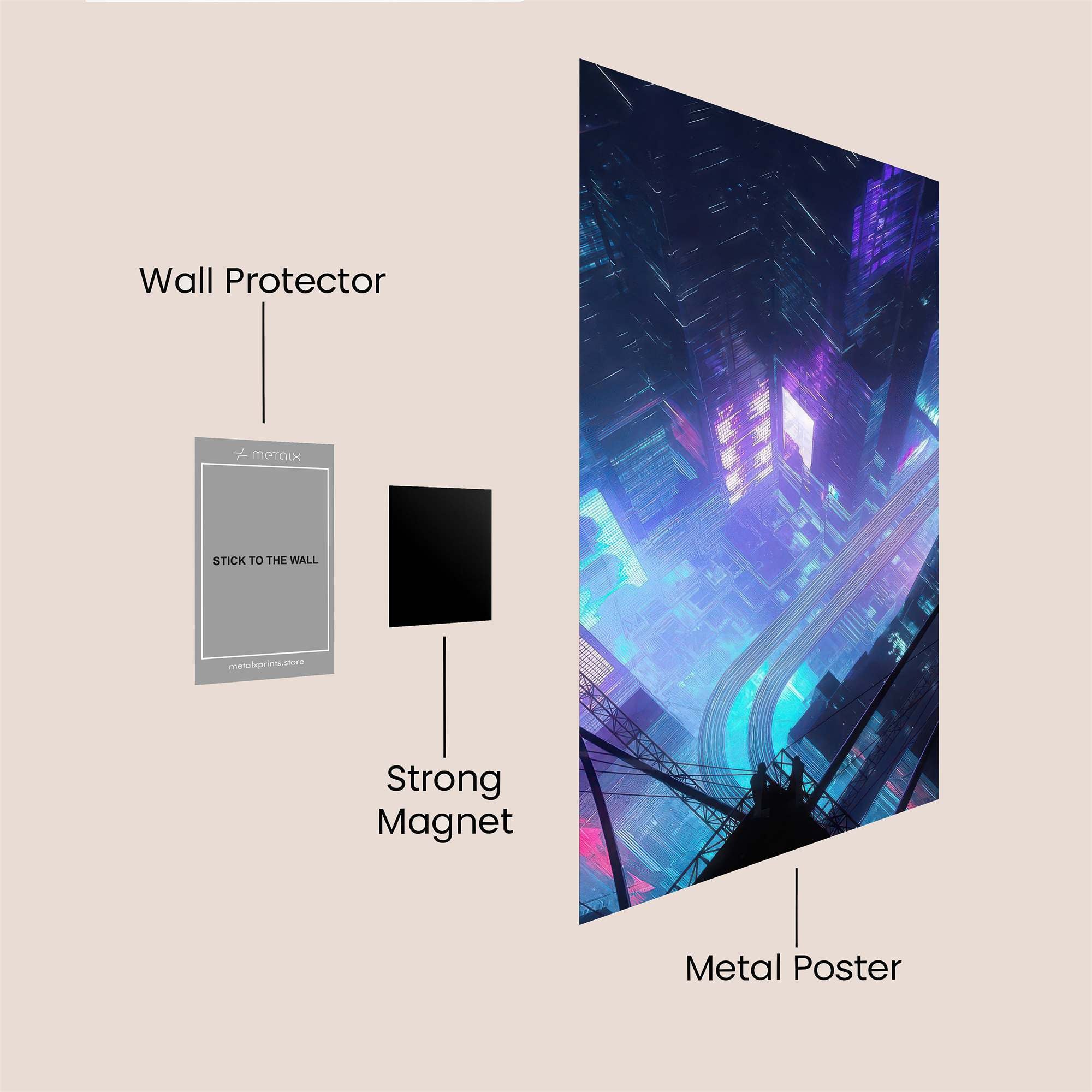 Neon Reverie Safe Wall Magnetic / M