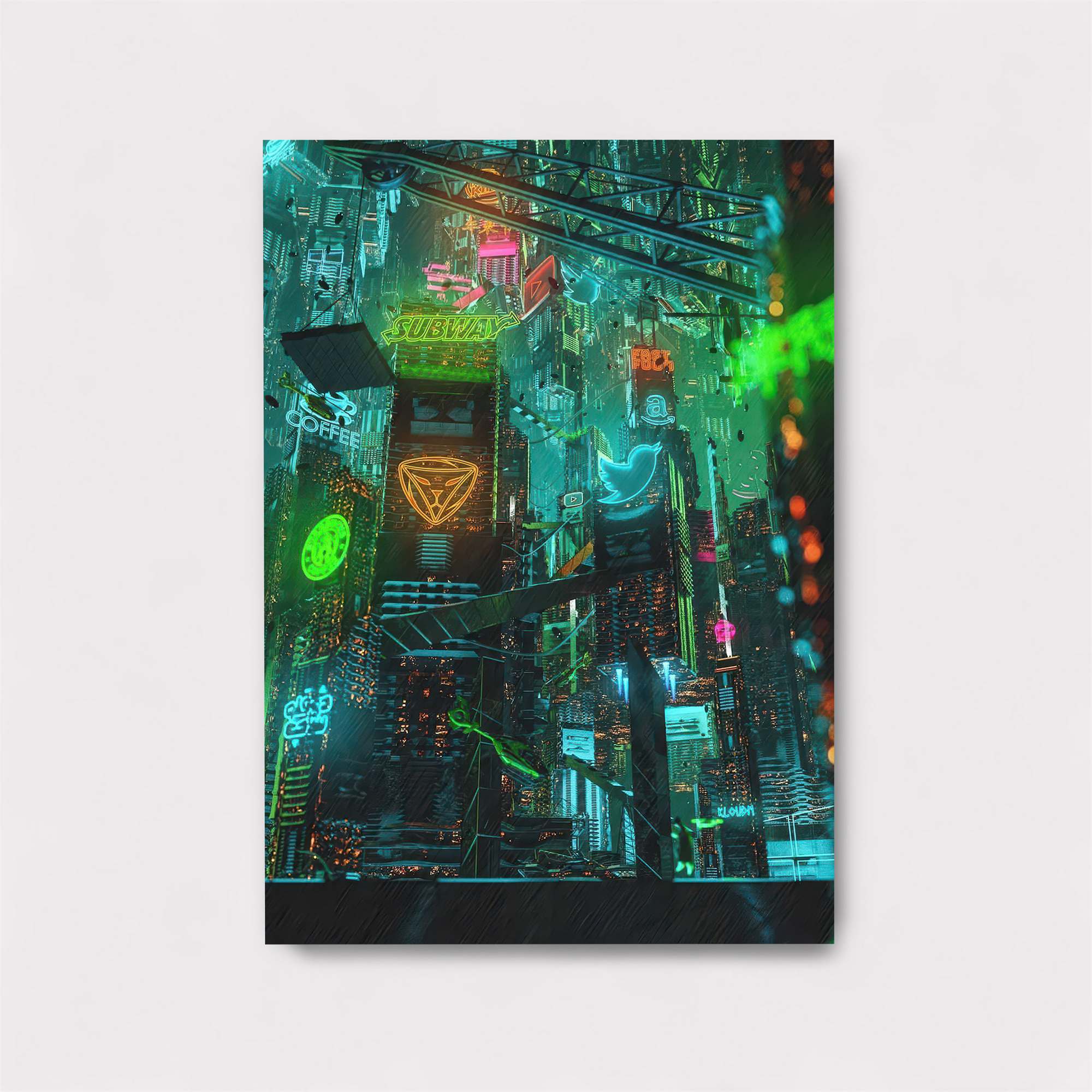 Neon Dreamscape Safe Wall Magnetic / M