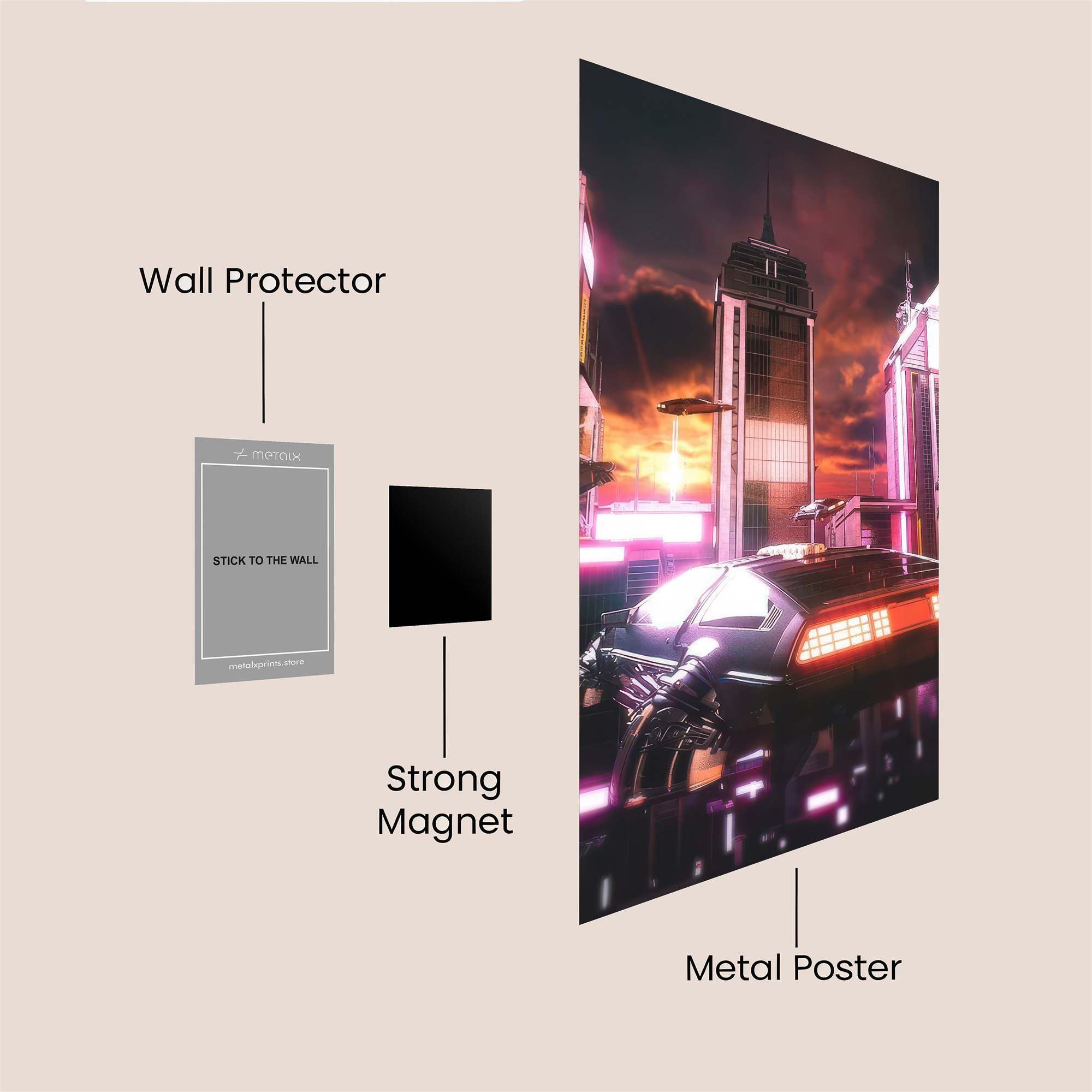 Neon Reverie Safe Wall Magnetic / M