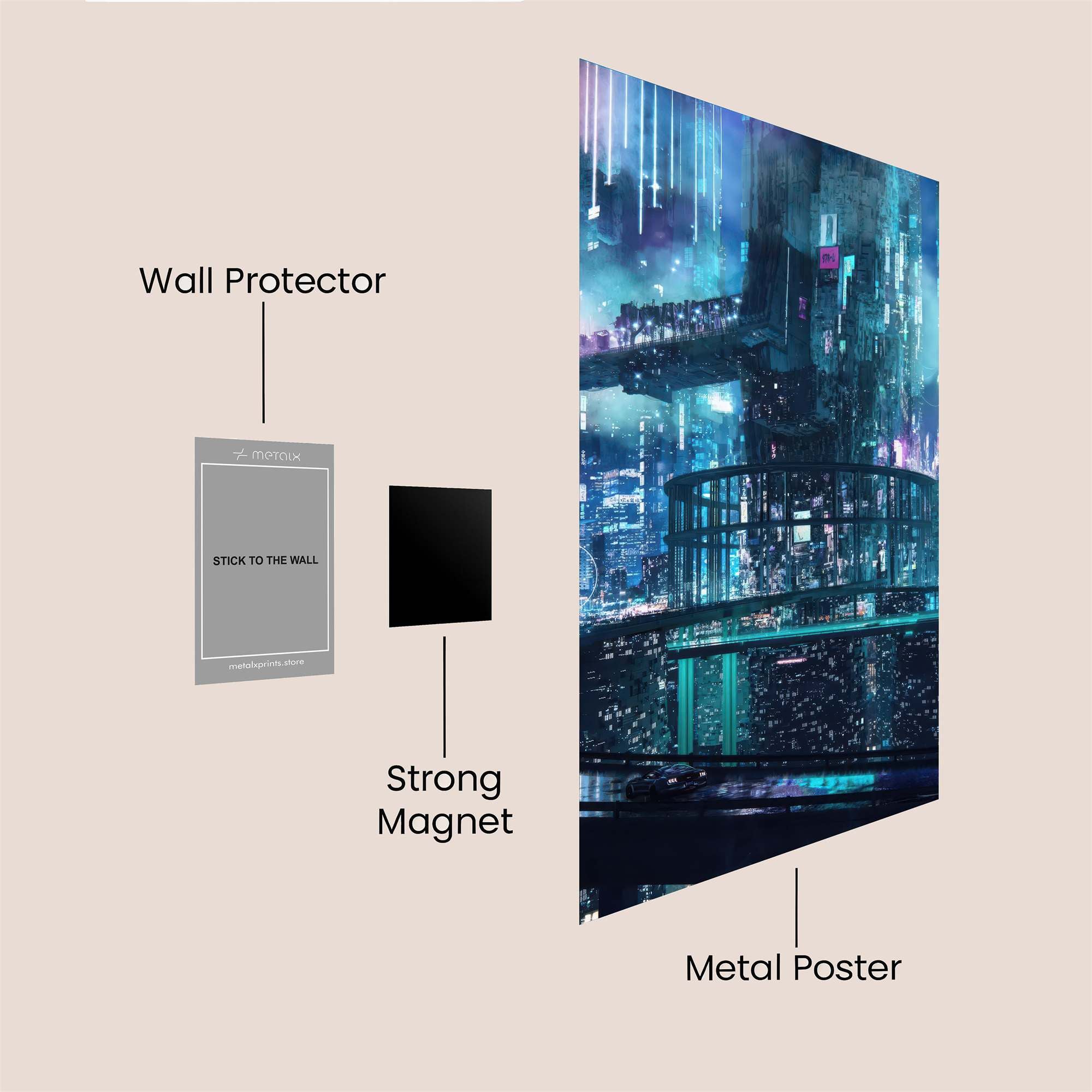 Neon Reverie Safe Wall Magnetic / M