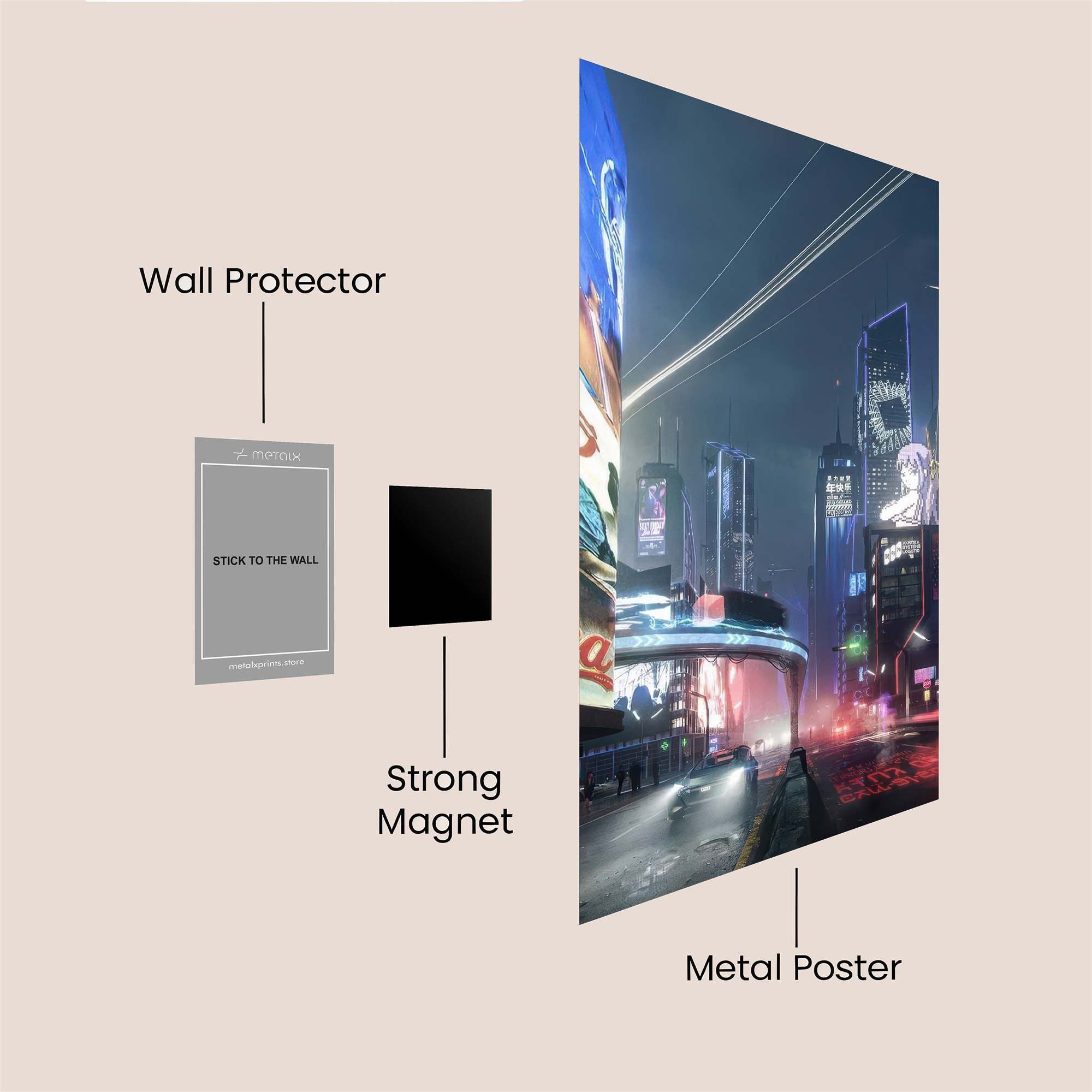 Neon Reverie Safe Wall Magnetic / M