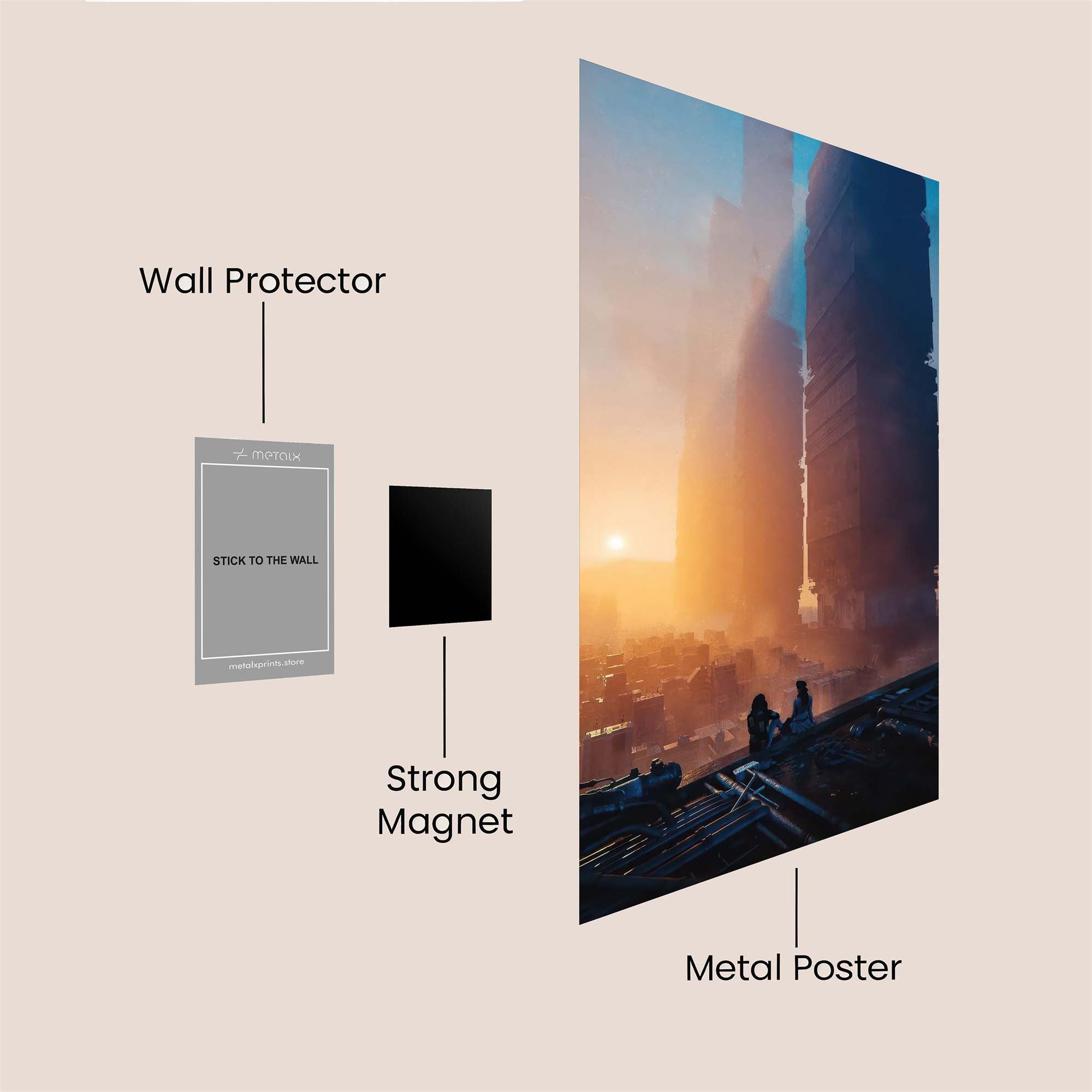 Sunset Sentinels Safe Wall Magnetic / M