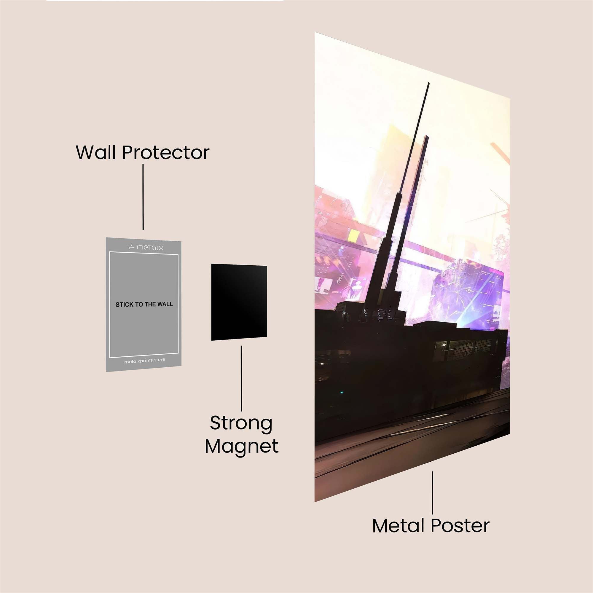Cyber Metropolis Safe Wall Magnetic / M