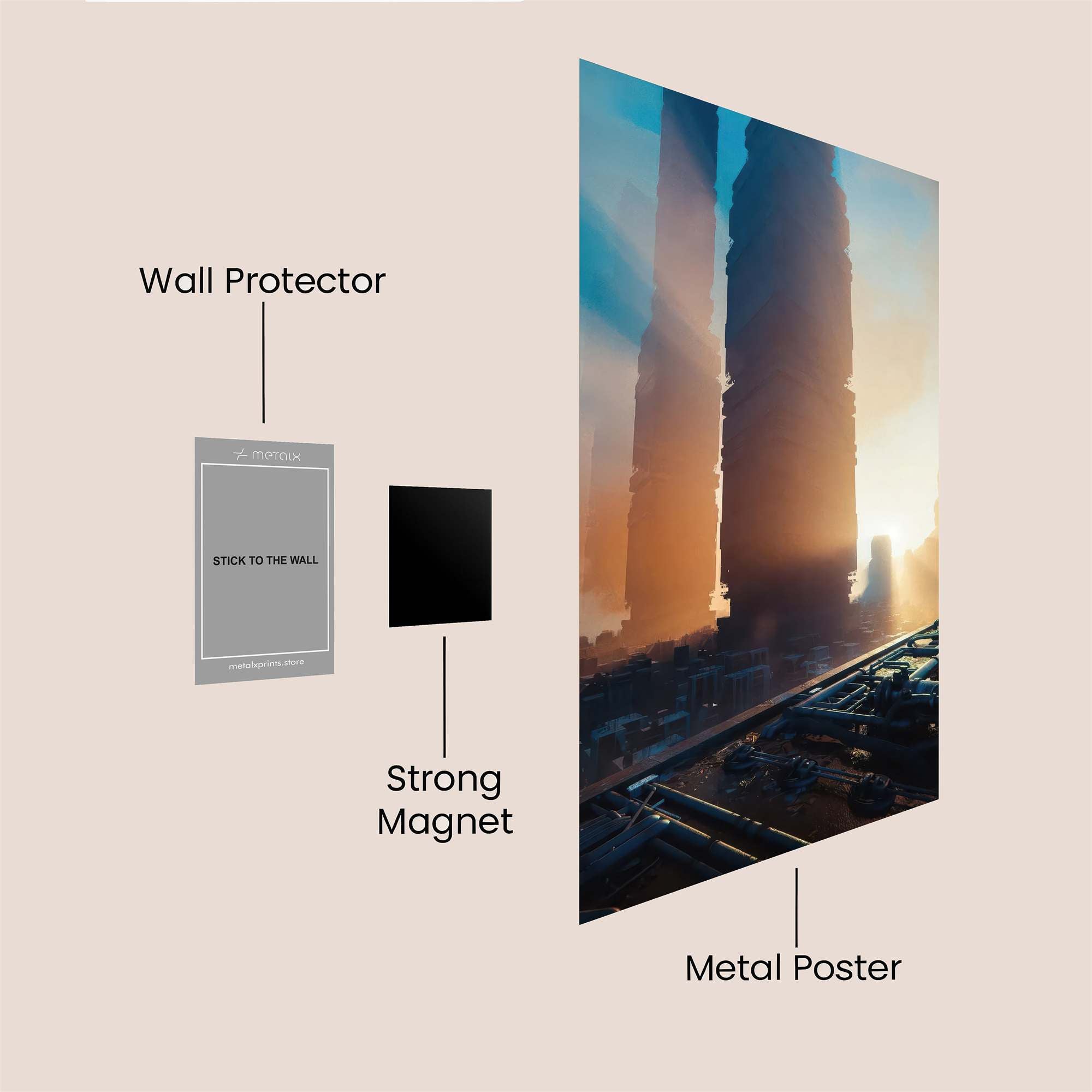 Sunset Monoliths Safe Wall Magnetic / M