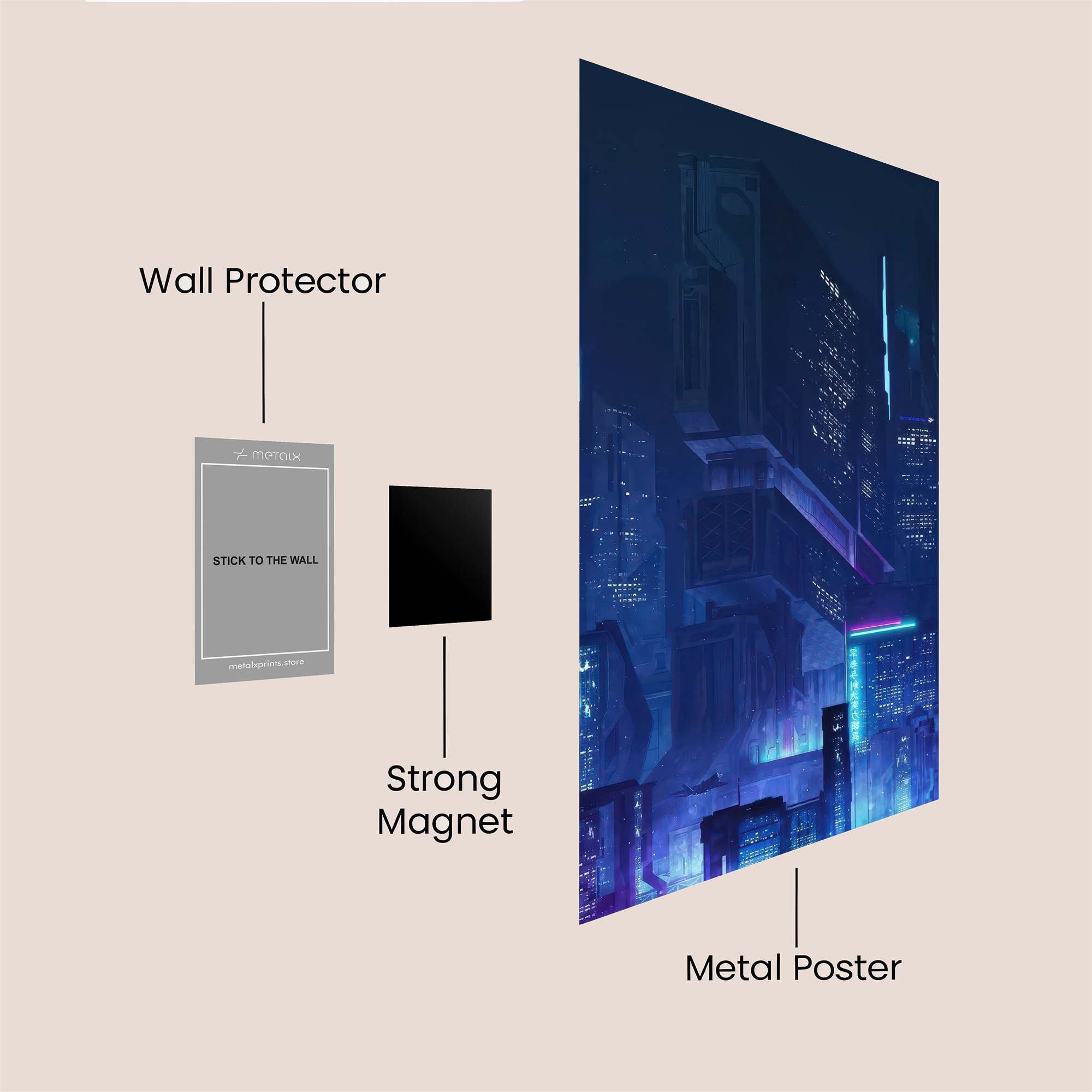 Neon Reverie Safe Wall Magnetic / M