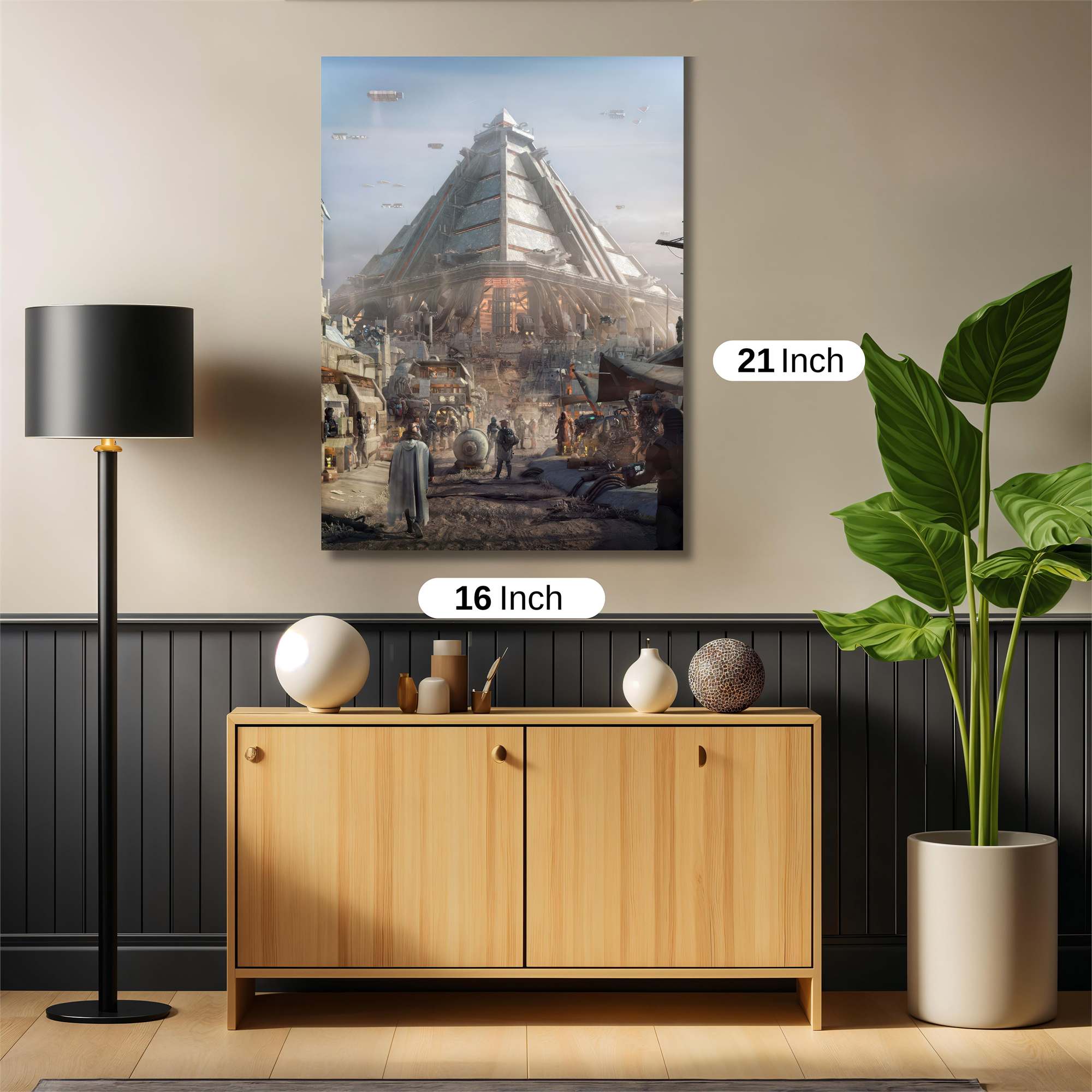 Pyramid Futurism Safe Wall Magnetic / M