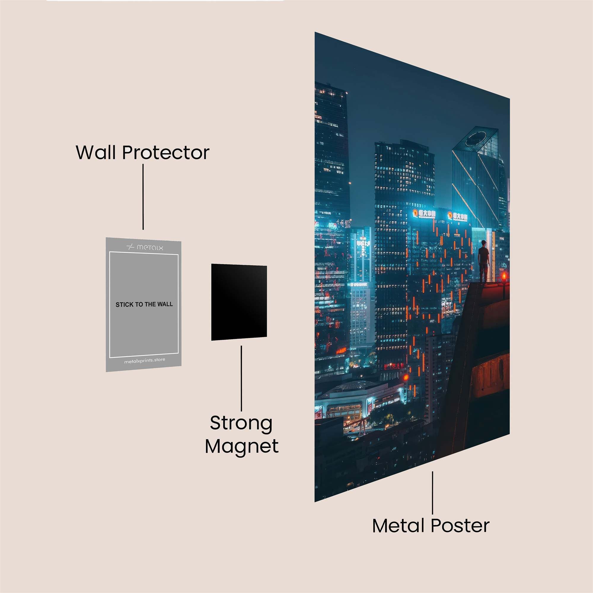 Urban Solitude Safe Wall Magnetic / M