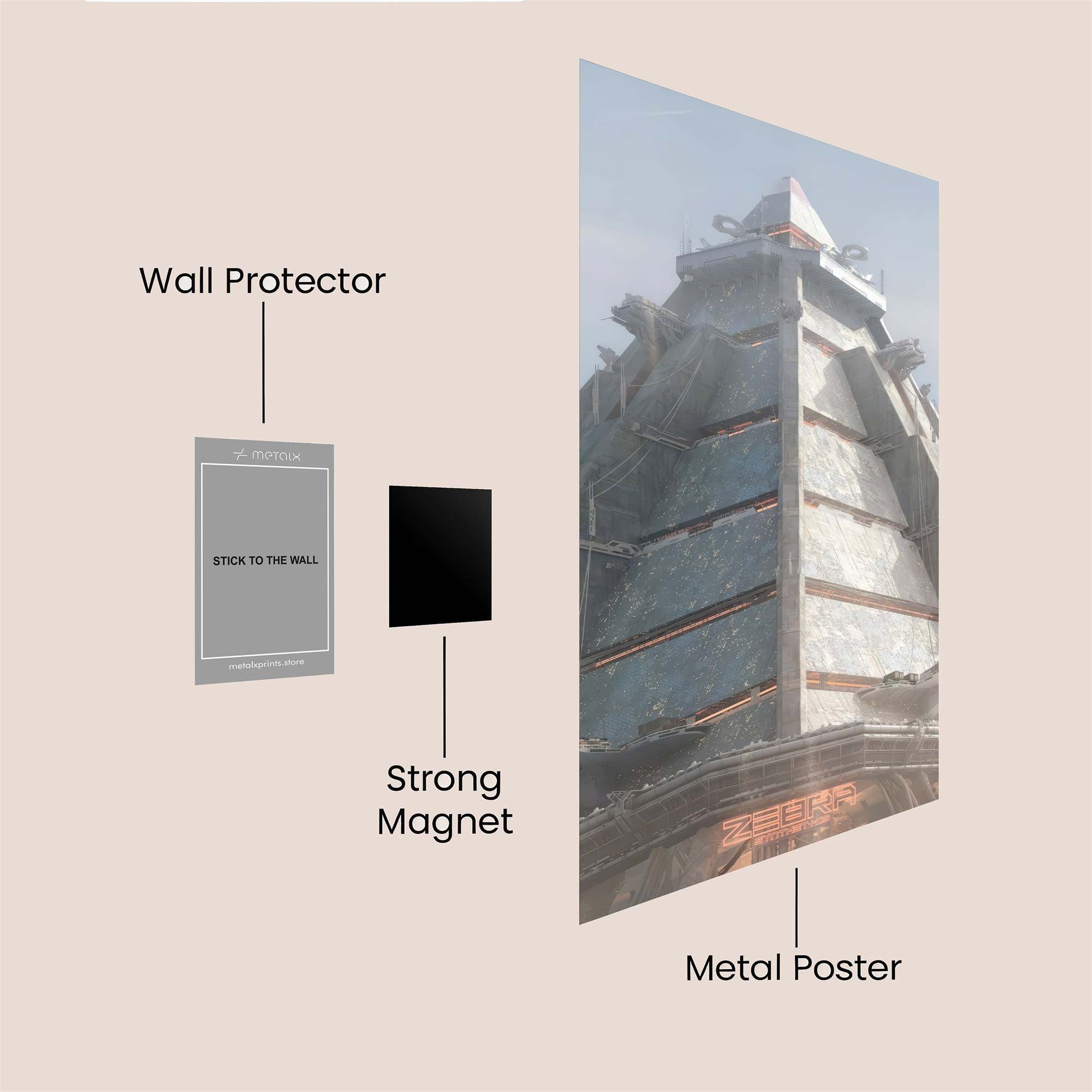 Futuristic Ascension Safe Wall Magnetic / M