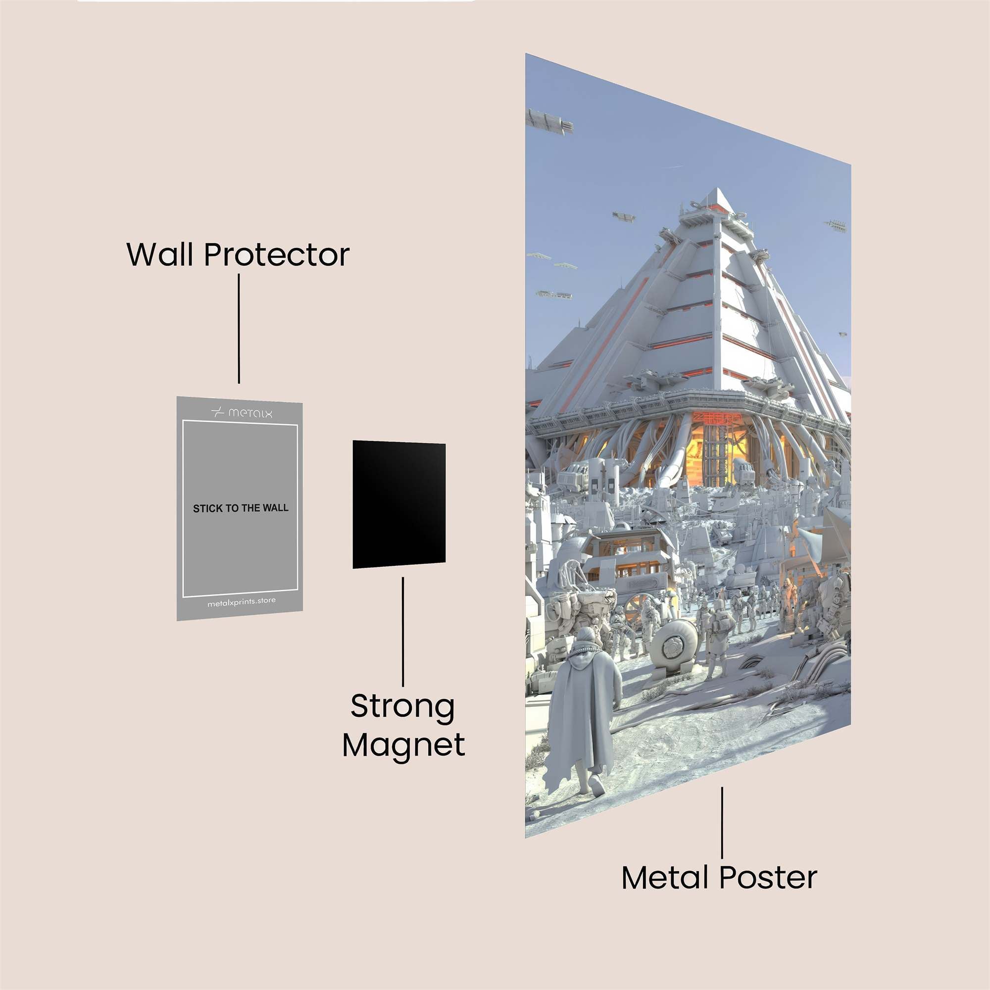 Futuristic Ascension Safe Wall Magnetic / M