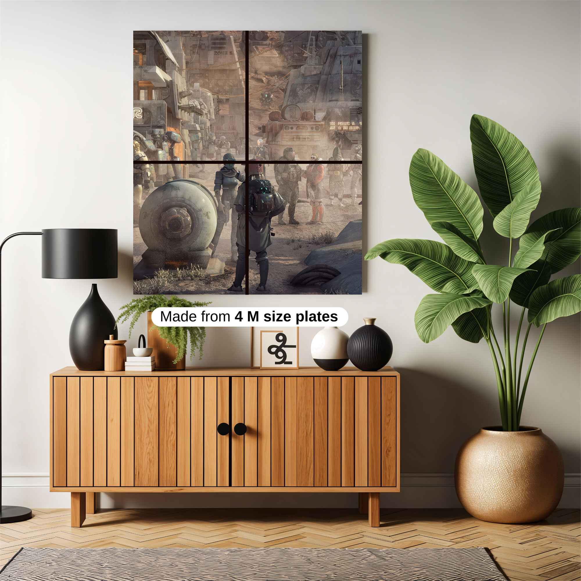 Futuristic Bustle Safe Wall Magnetic / M