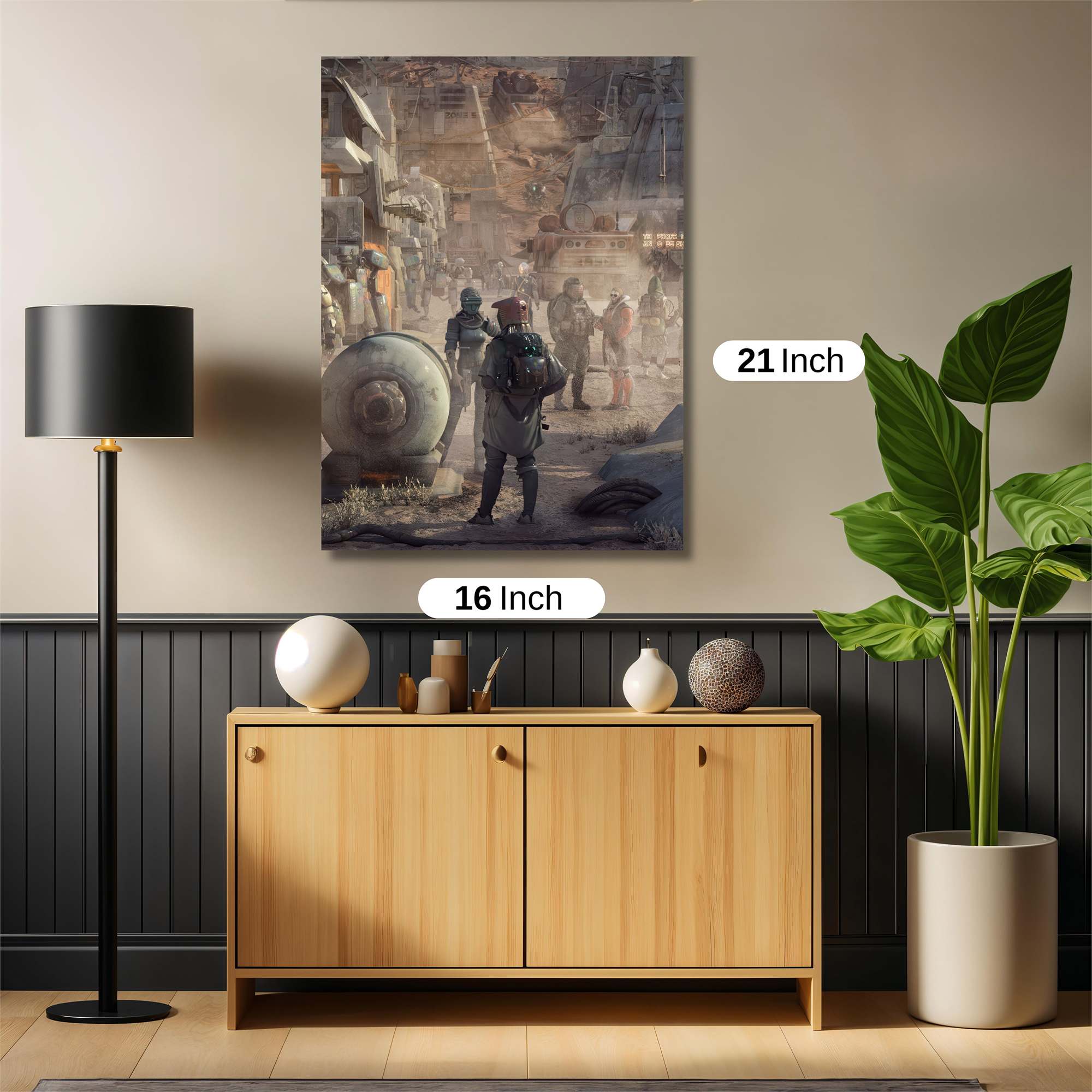Futuristic Bustle Safe Wall Magnetic / M