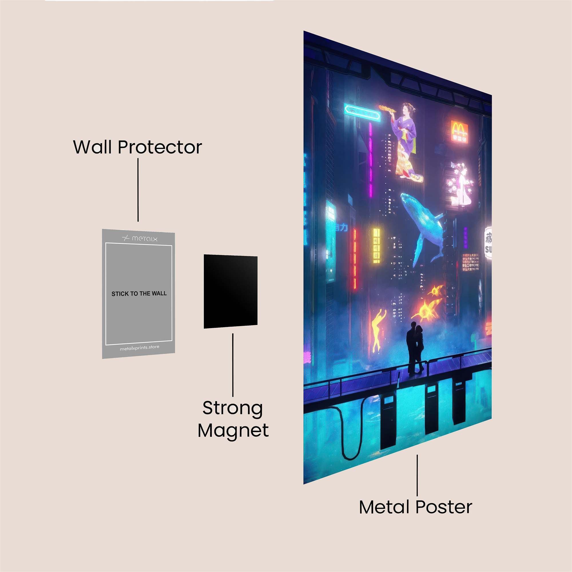 Neon Reverie Safe Wall Magnetic / M