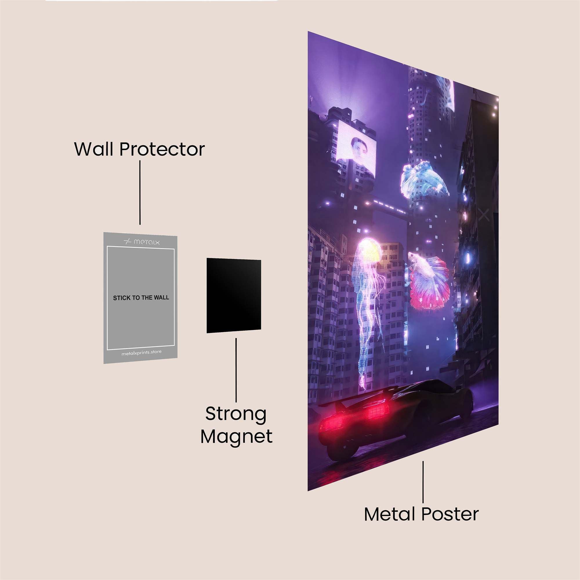 Neon Reverie Safe Wall Magnetic / M