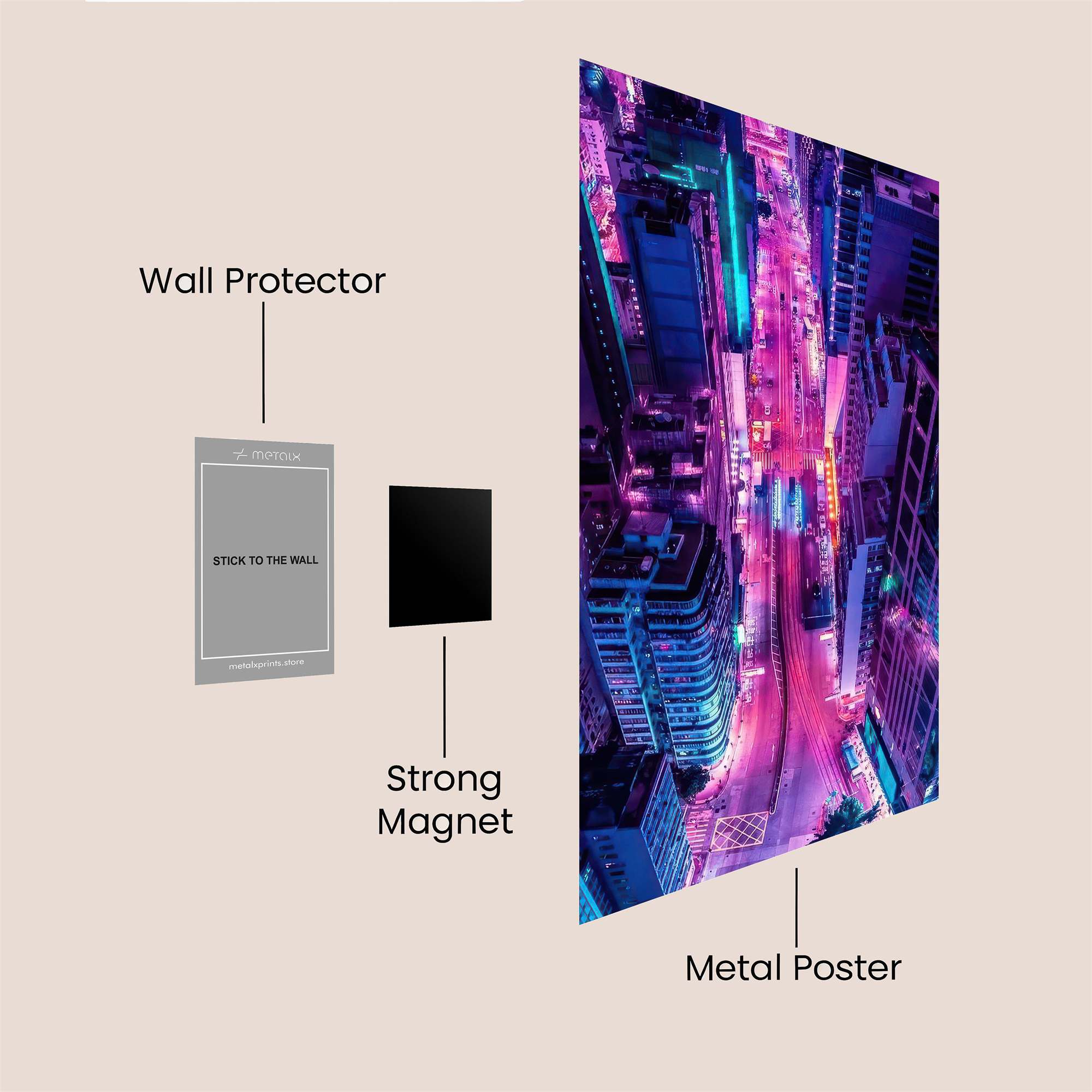 Neon Reverie Safe Wall Magnetic / M