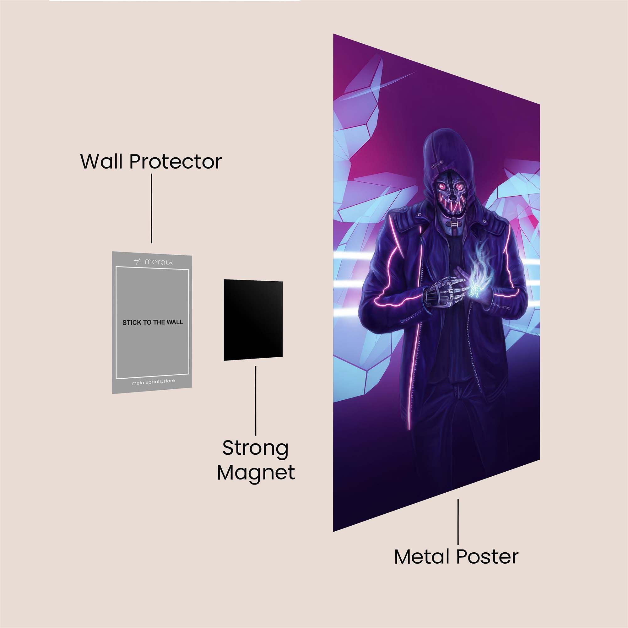 Neon Enigma Safe Wall Magnetic / M