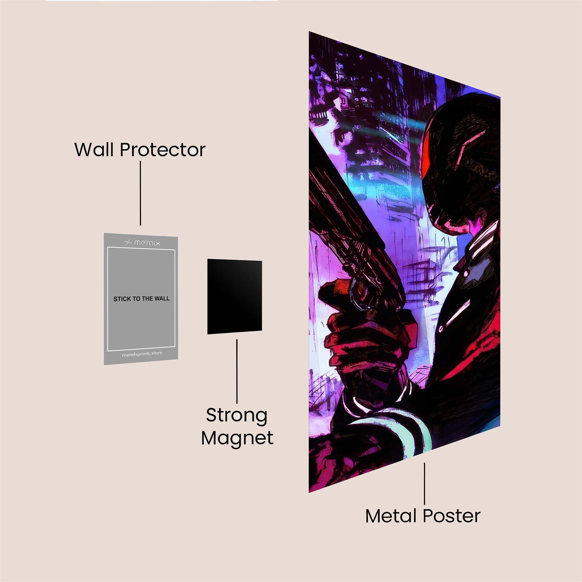 Neon Vengeance Safe Wall Magnetic / M