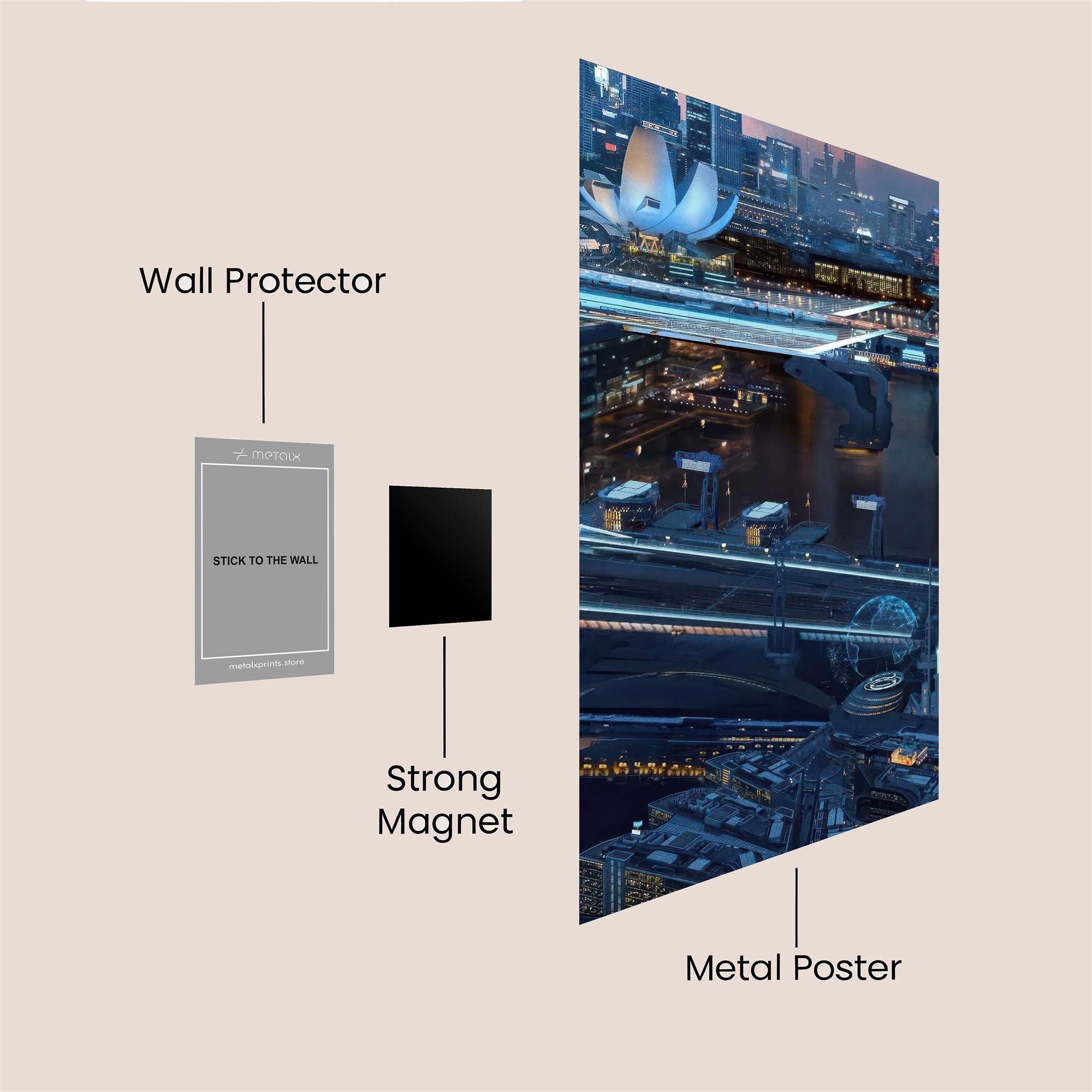 Futuristic Harmony Safe Wall Magnetic / M