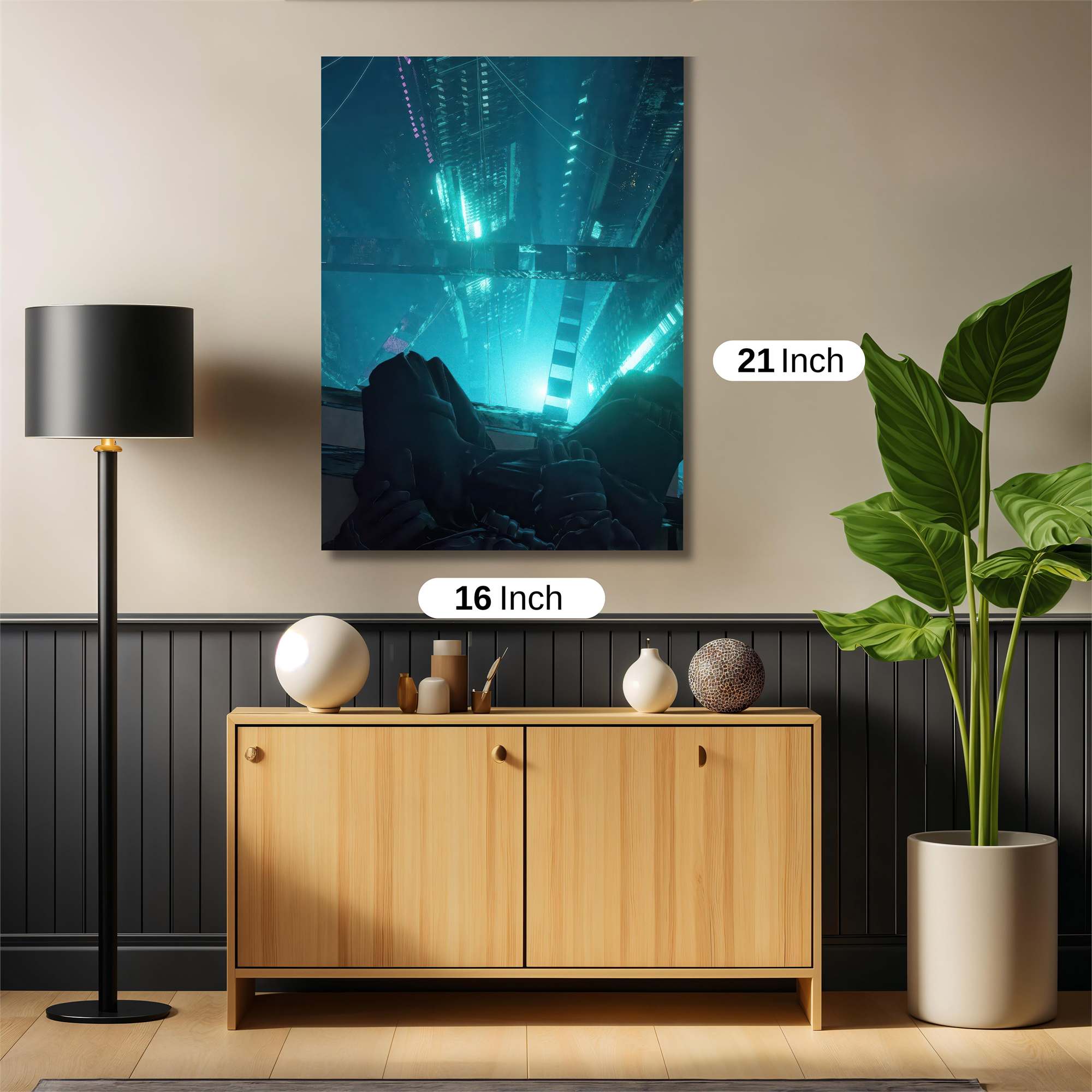 Neon Dreamscape Safe Wall Magnetic / M