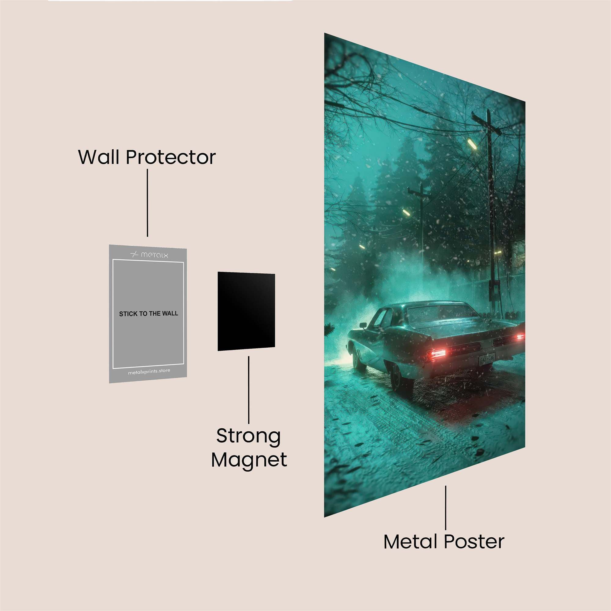 Nightfall Drift Safe Wall Magnetic / M