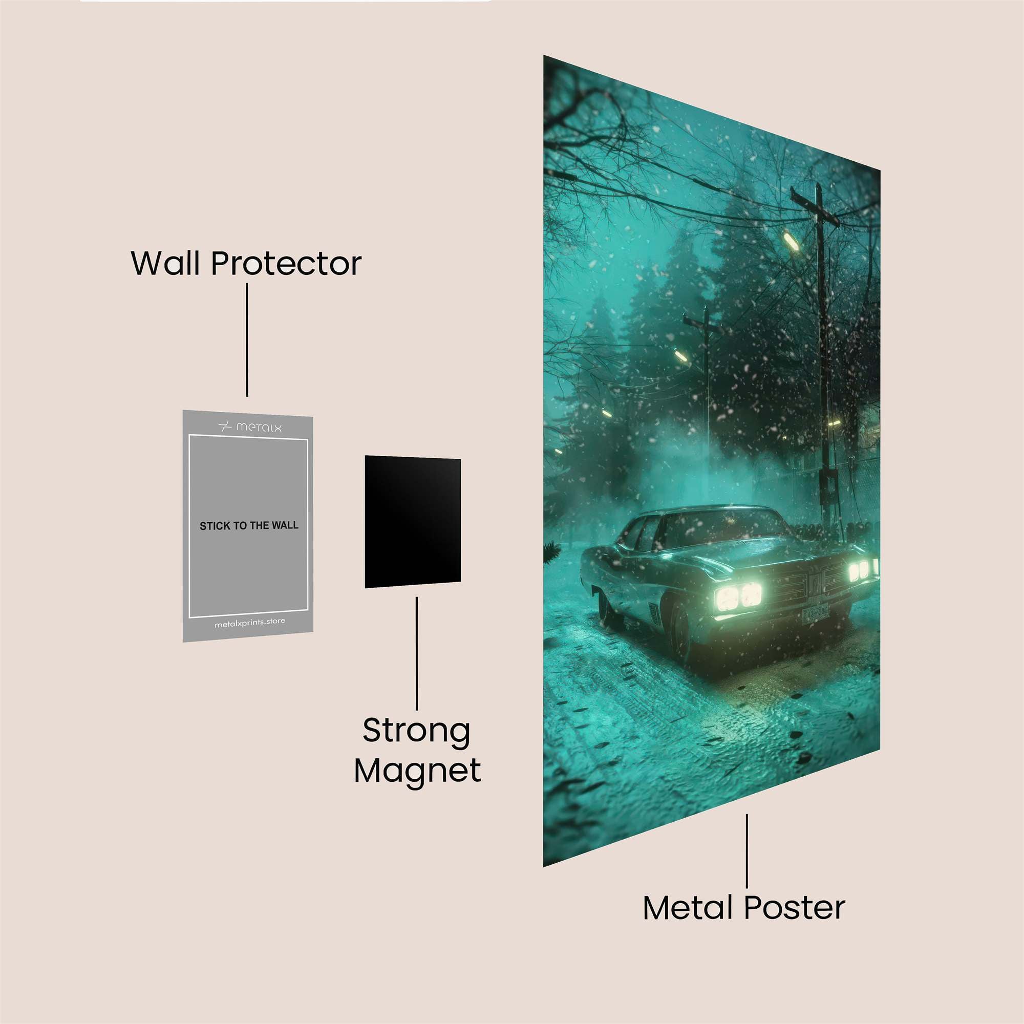 Mystic Drive Safe Wall Magnetic / M
