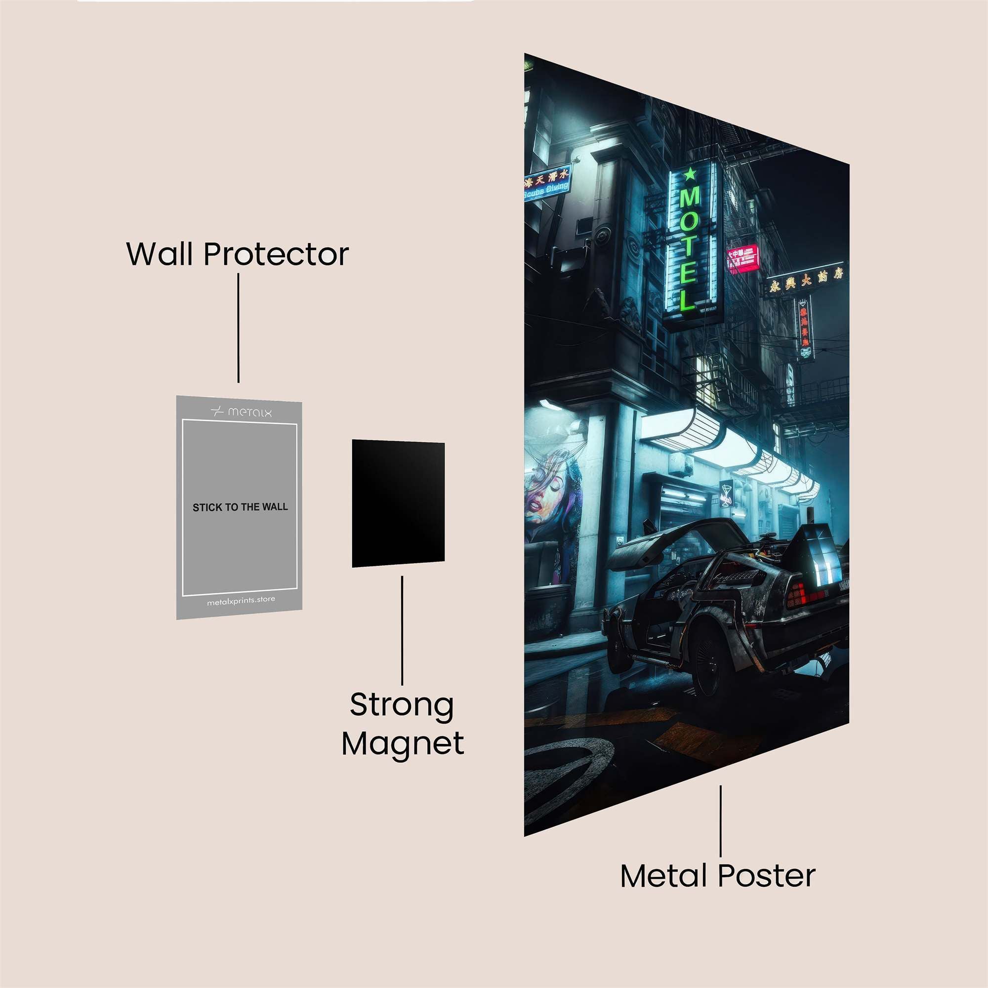 Neon Nostalgia Safe Wall Magnetic / M