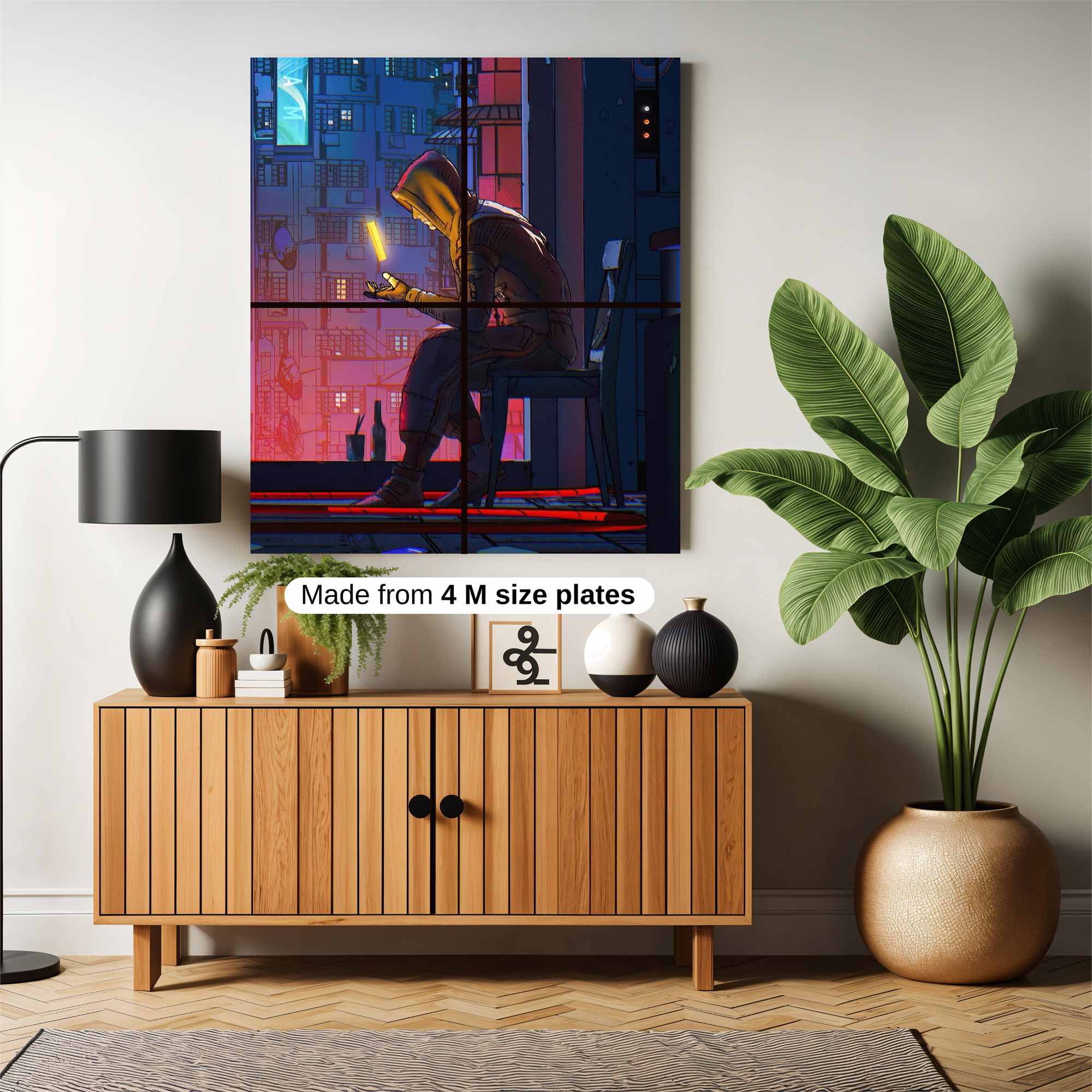 Neon Contemplation Safe Wall Magnetic / M