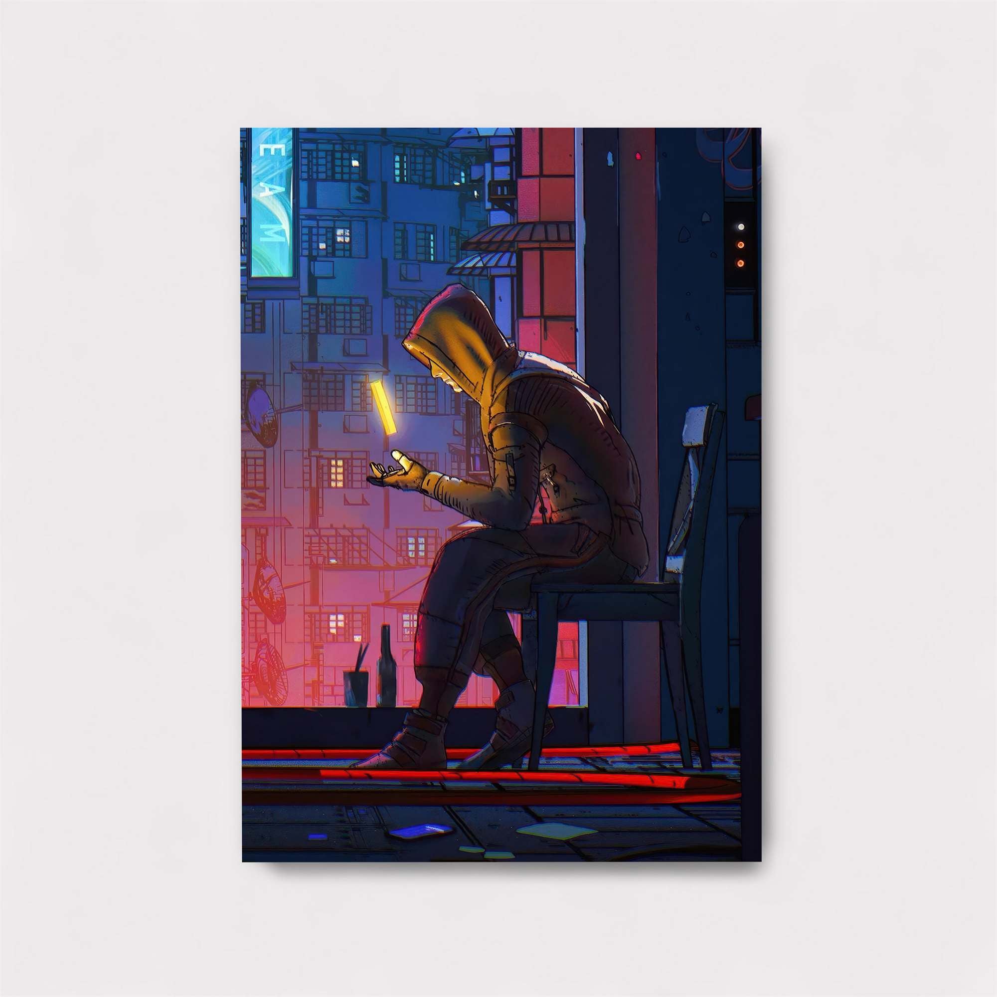 Neon Contemplation Safe Wall Magnetic / M