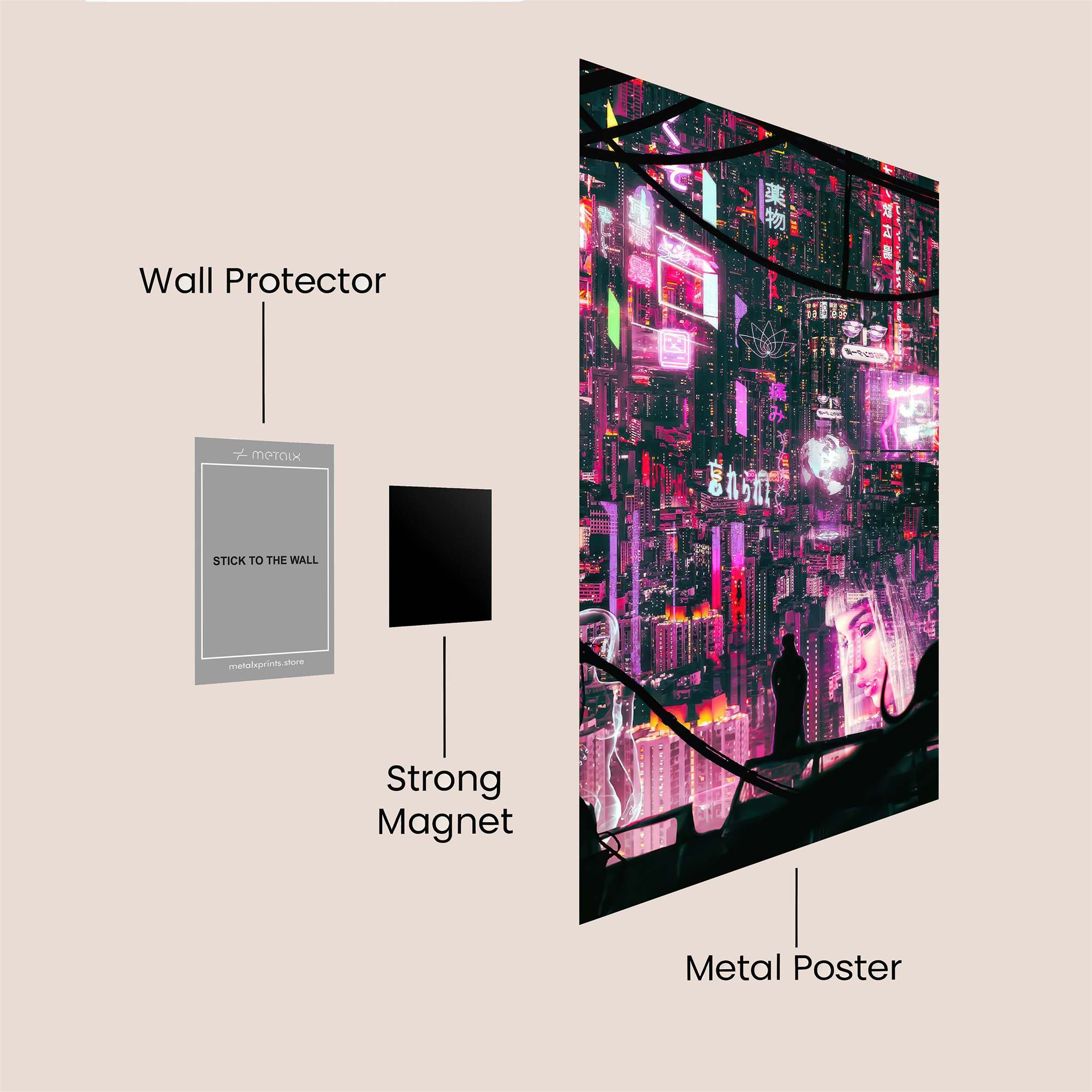 Neon Reverie Safe Wall Magnetic / M
