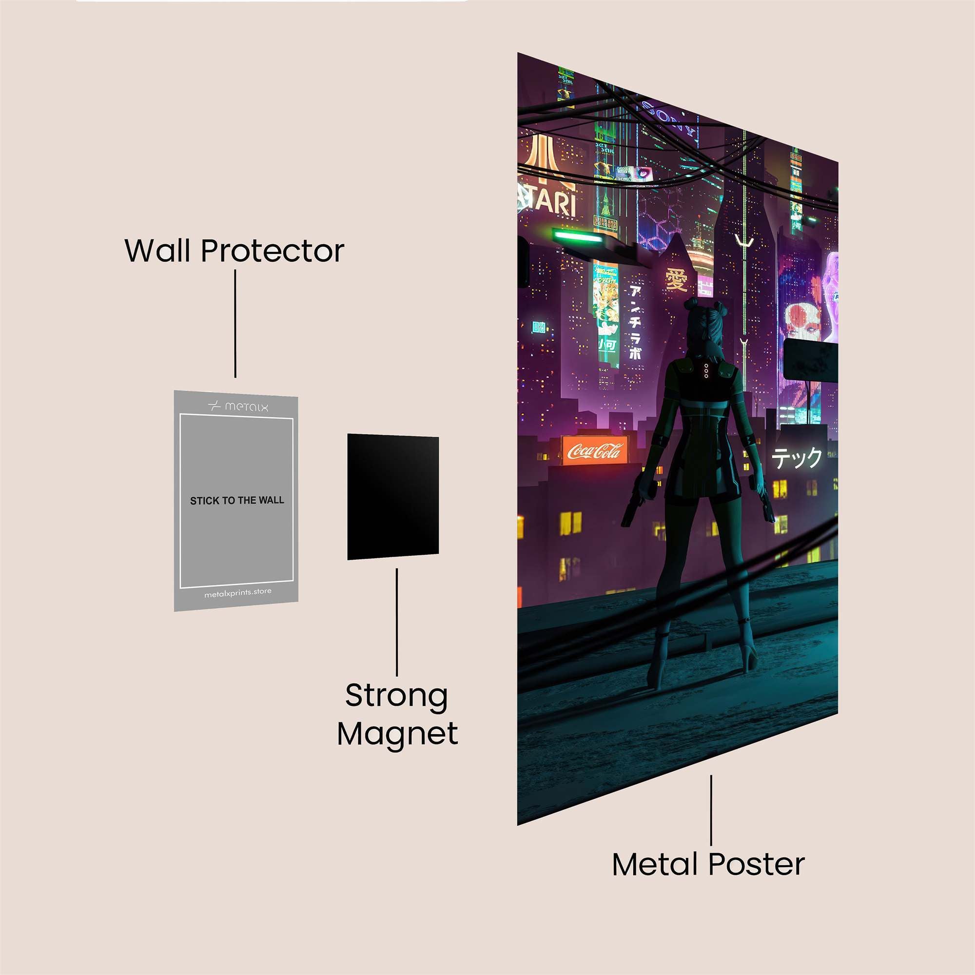 Neon Sentinel Safe Wall Magnetic / M