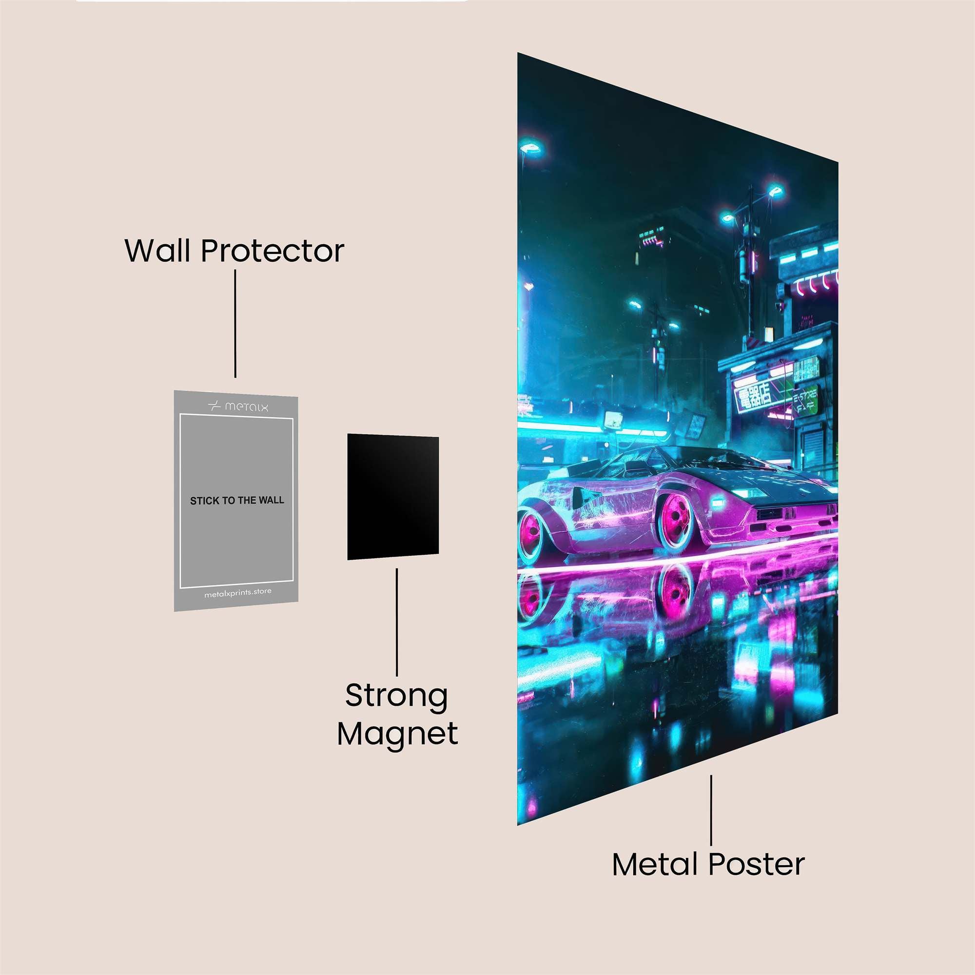 Neon Velocity Safe Wall Magnetic / M
