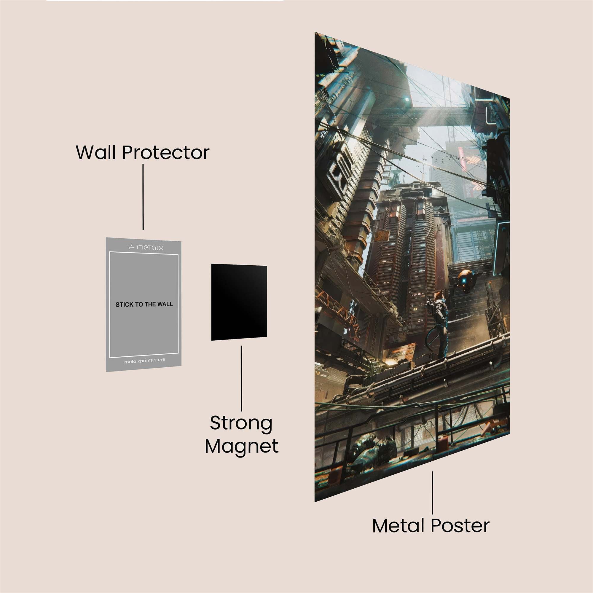 Futuristic Ascent Safe Wall Magnetic / M
