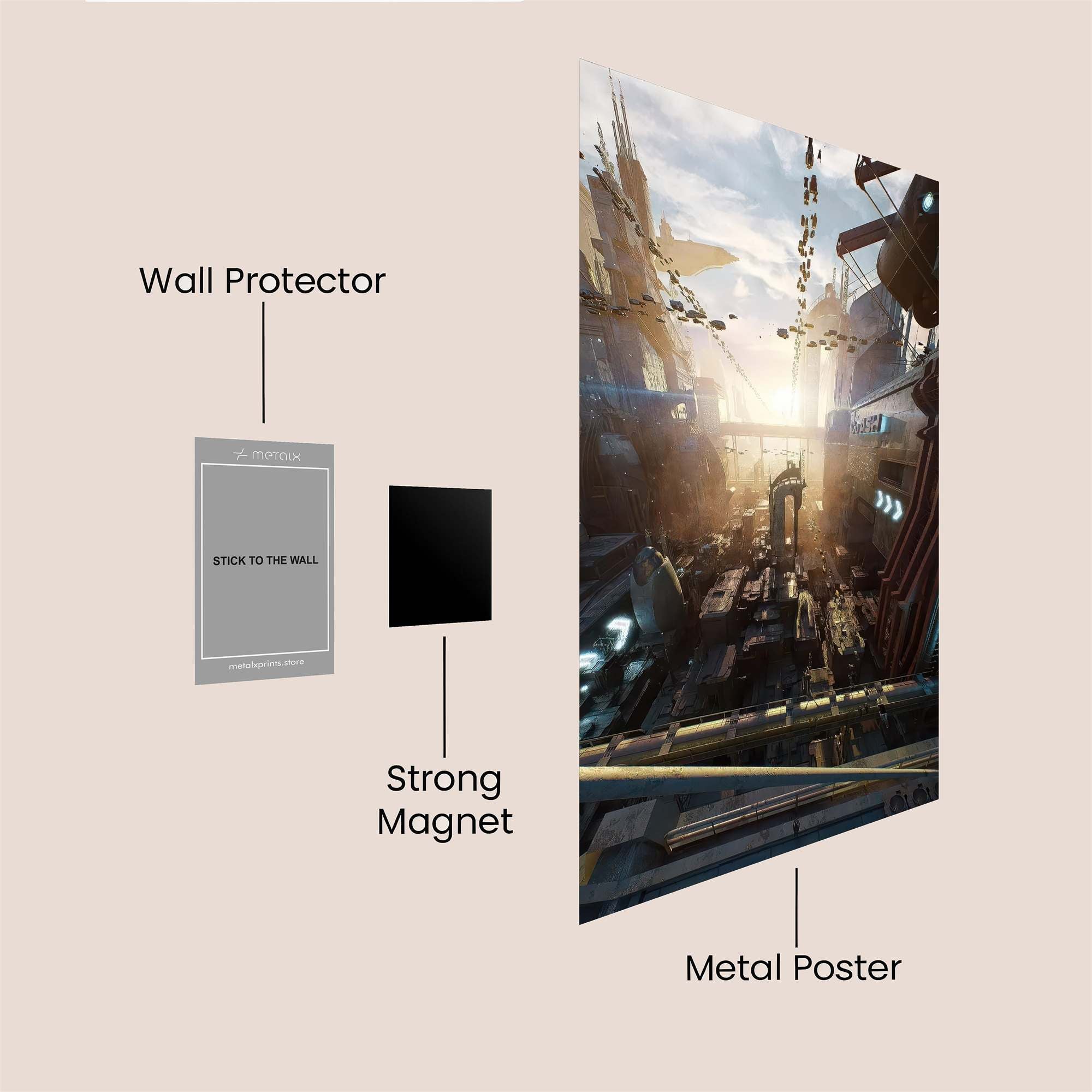 Futuristic Dawn Safe Wall Magnetic / M