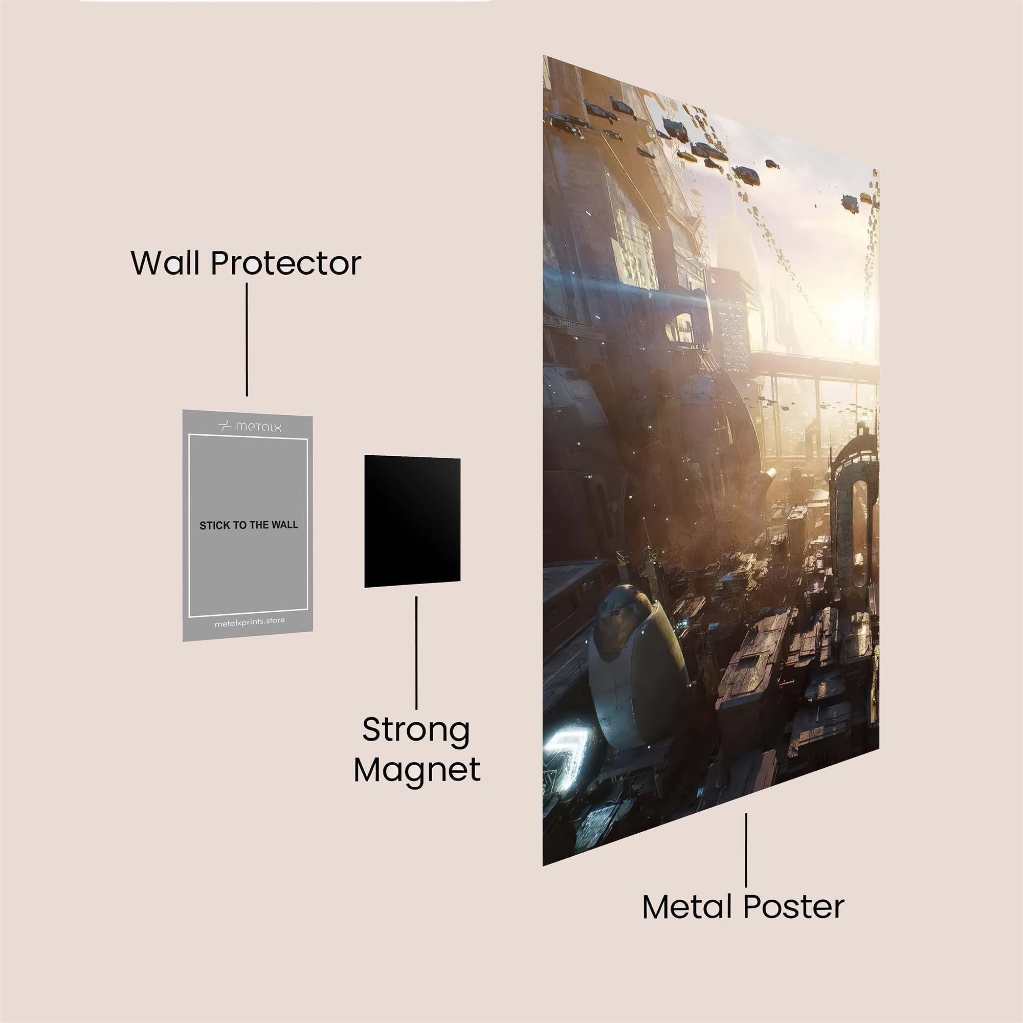 Futuristic Dawn Safe Wall Magnetic / M