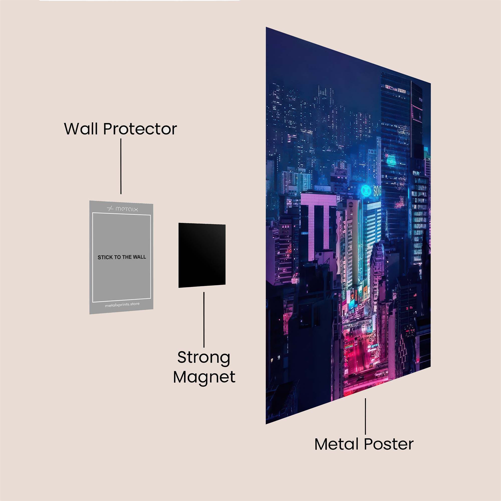 Skyline Reverie Safe Wall Magnetic / M