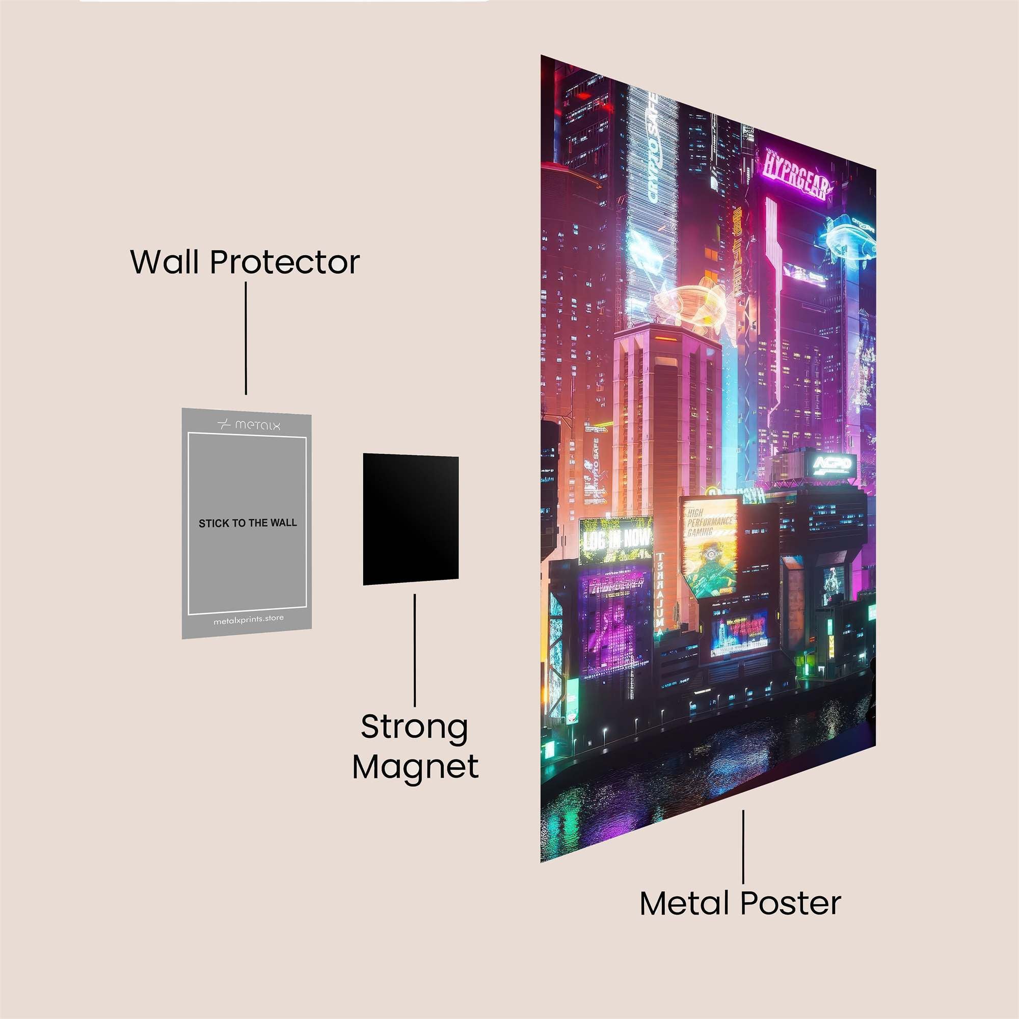 Neon Reverie Safe Wall Magnetic / M