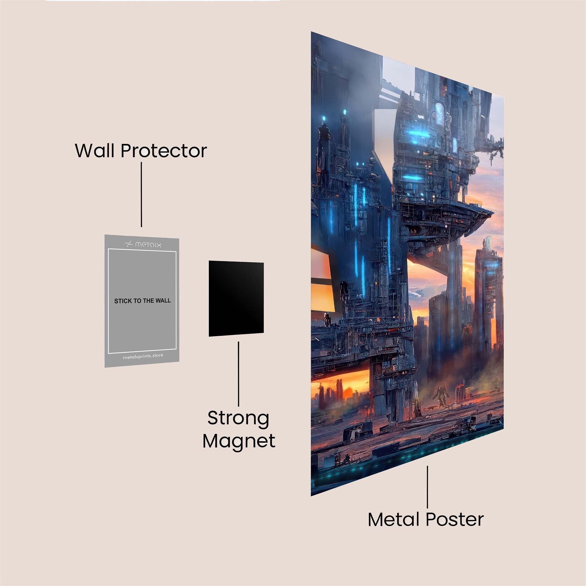 Futuristic Reverie Safe Wall Magnetic / M