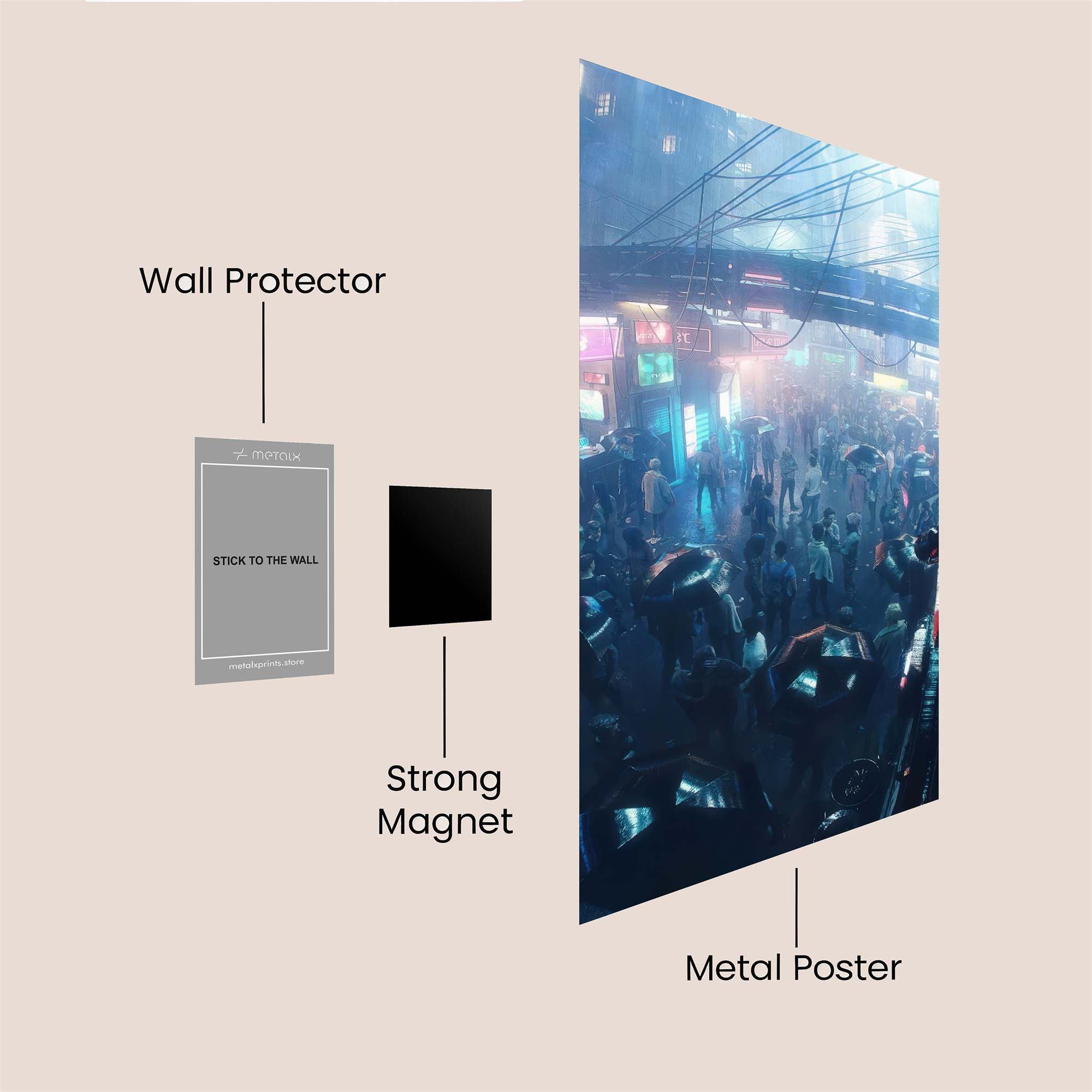 Neon Reverie Safe Wall Magnetic / M