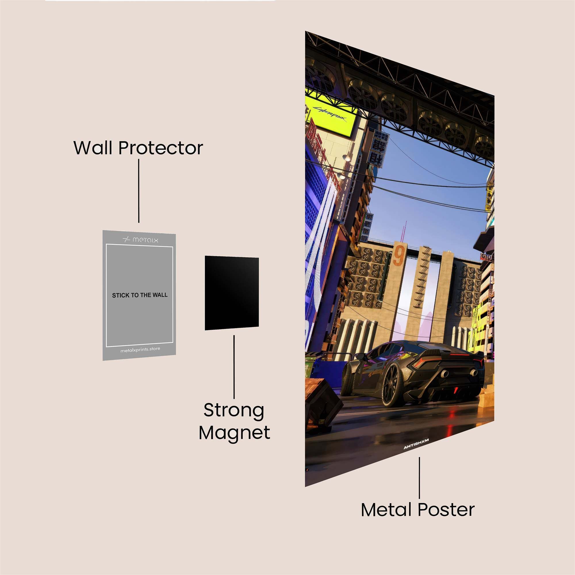 Futuristic Vibes Safe Wall Magnetic / M
