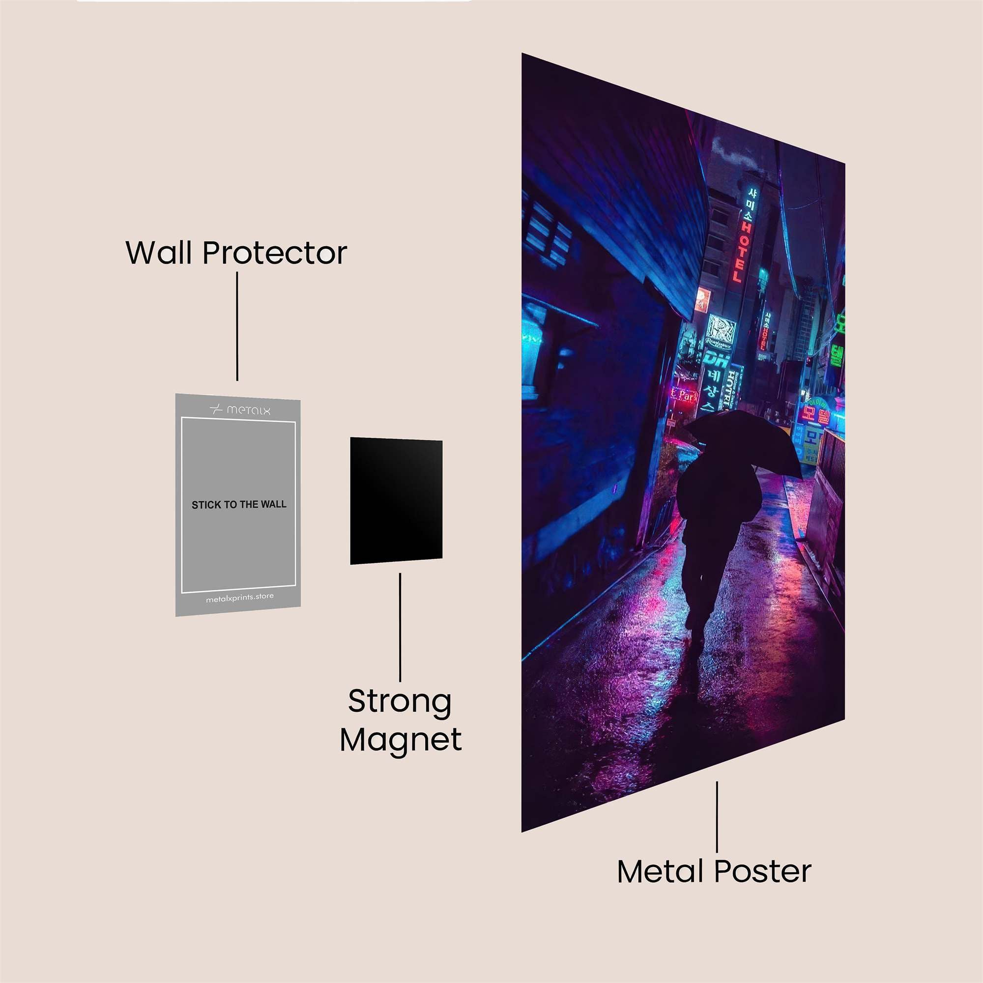 Neon Serenity Safe Wall Magnetic / M