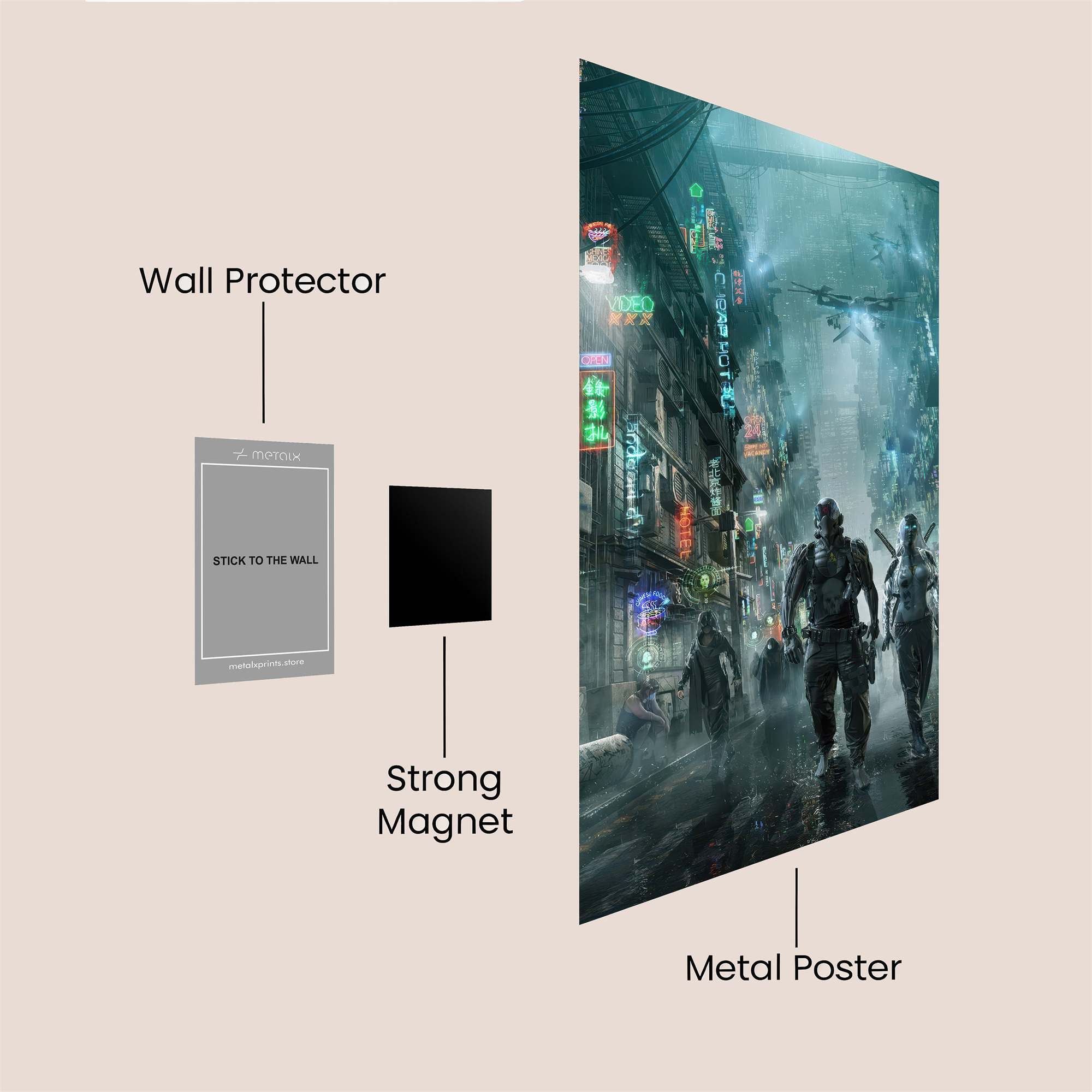 Cyber Street-Ignite Safe Wall Magnetic / M