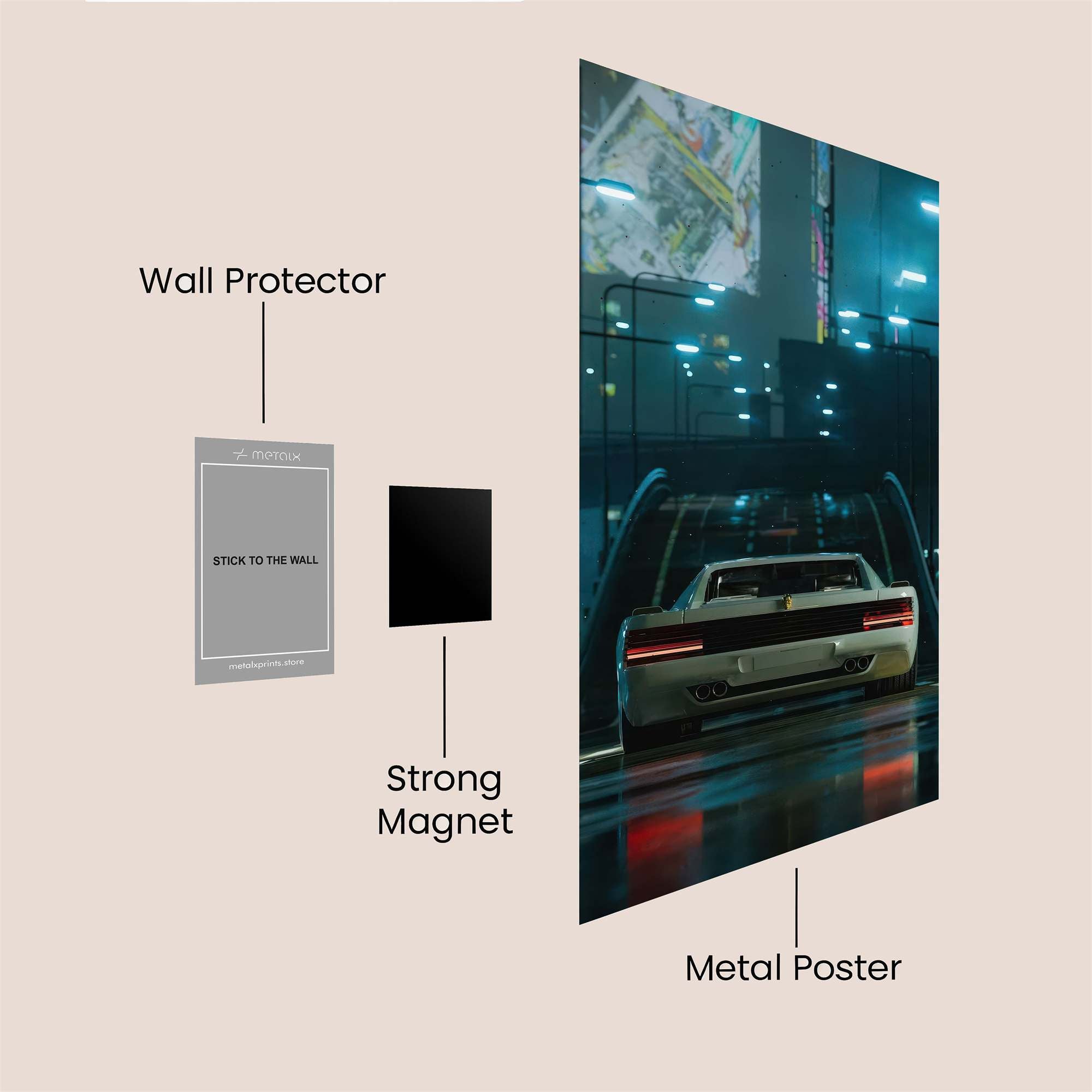 Night Drive Safe Wall Magnetic / M