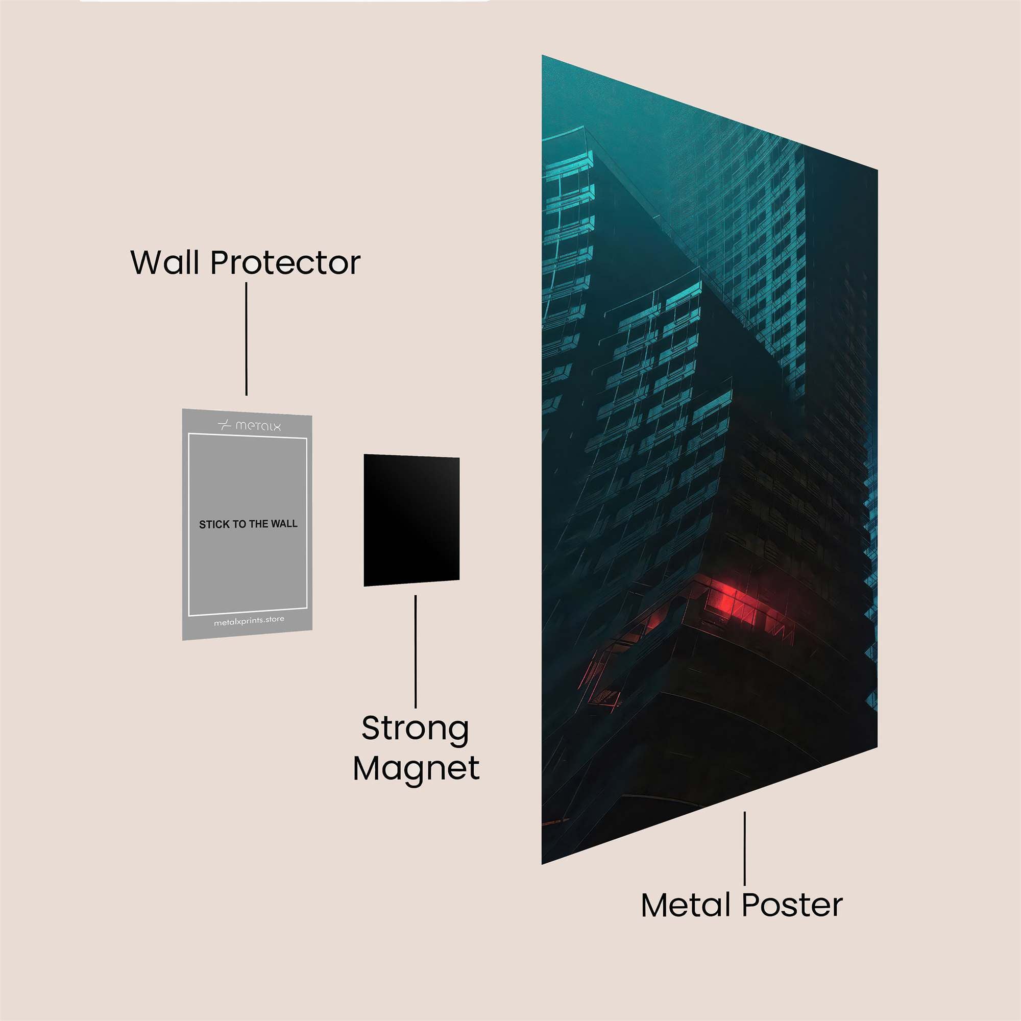 Neon Desolation Safe Wall Magnetic / M