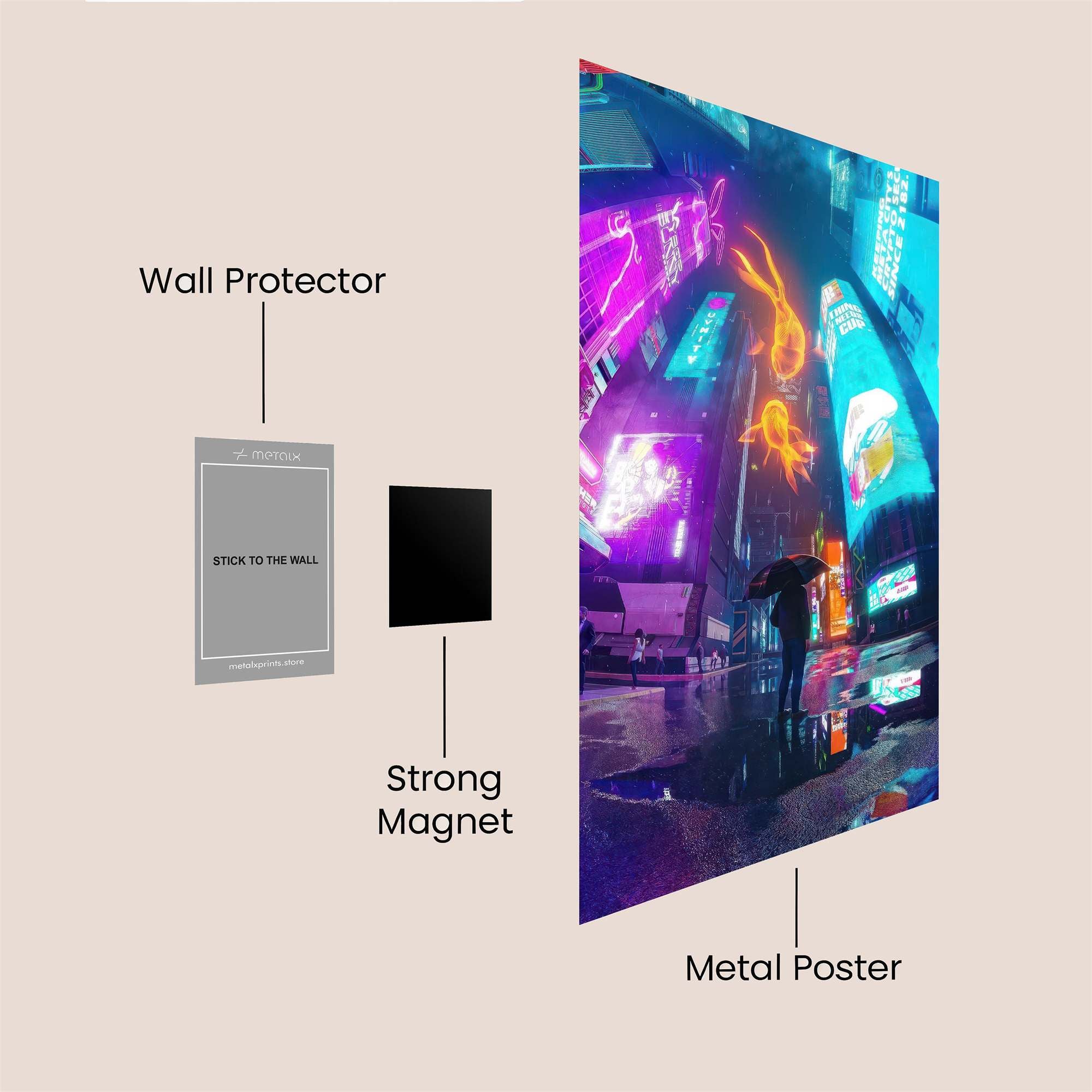 Neon Serenity Safe Wall Magnetic / M