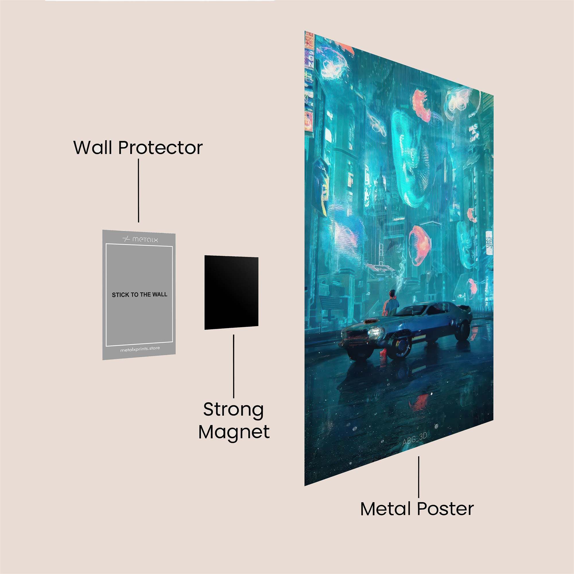 Neon Reverie Safe Wall Magnetic / M