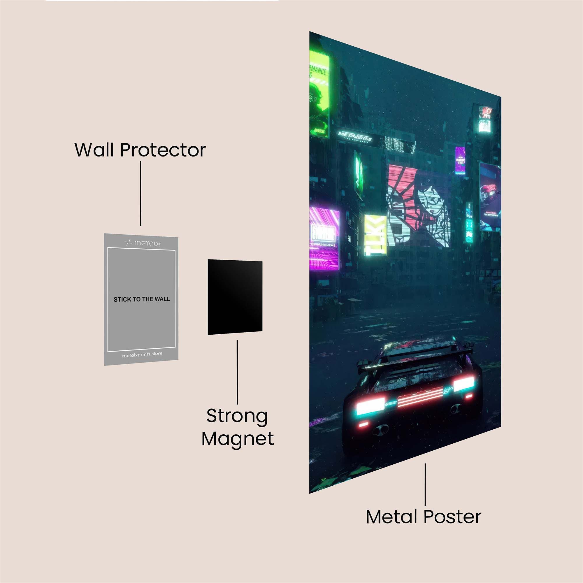 Neon Reverie Safe Wall Magnetic / M